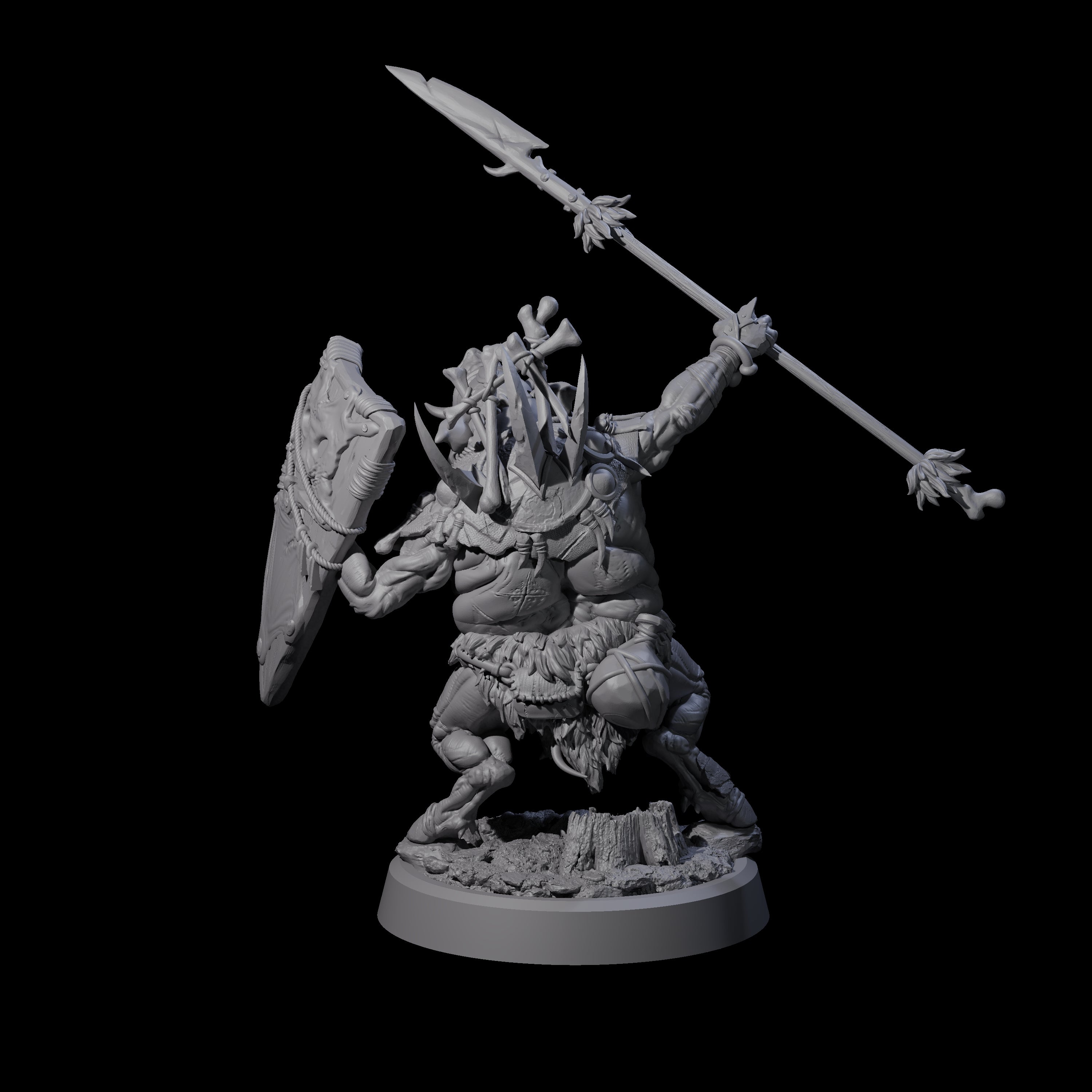 Oinking Boarfolk Soldier D Miniature for Dungeons and Dragons, Pathfinder or other TTRPGs