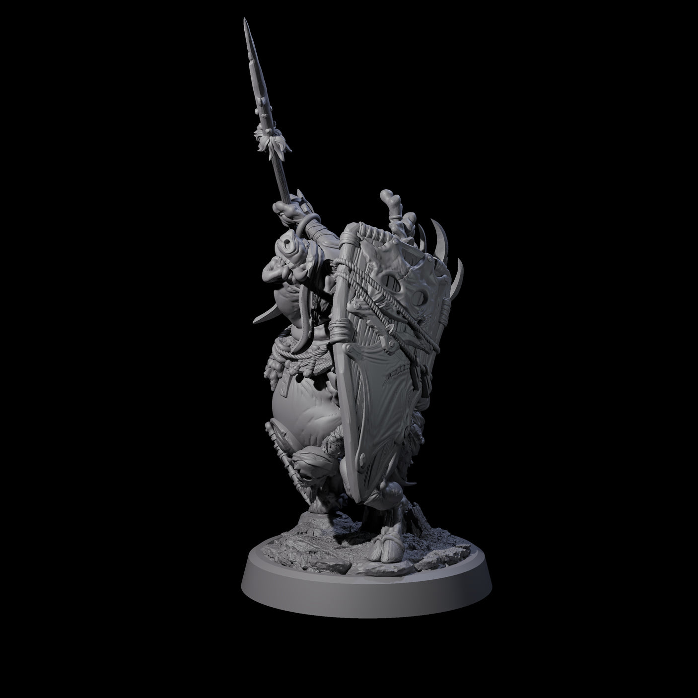 Oinking Boarfolk Soldier D Miniature for Dungeons and Dragons, Pathfinder or other TTRPGs