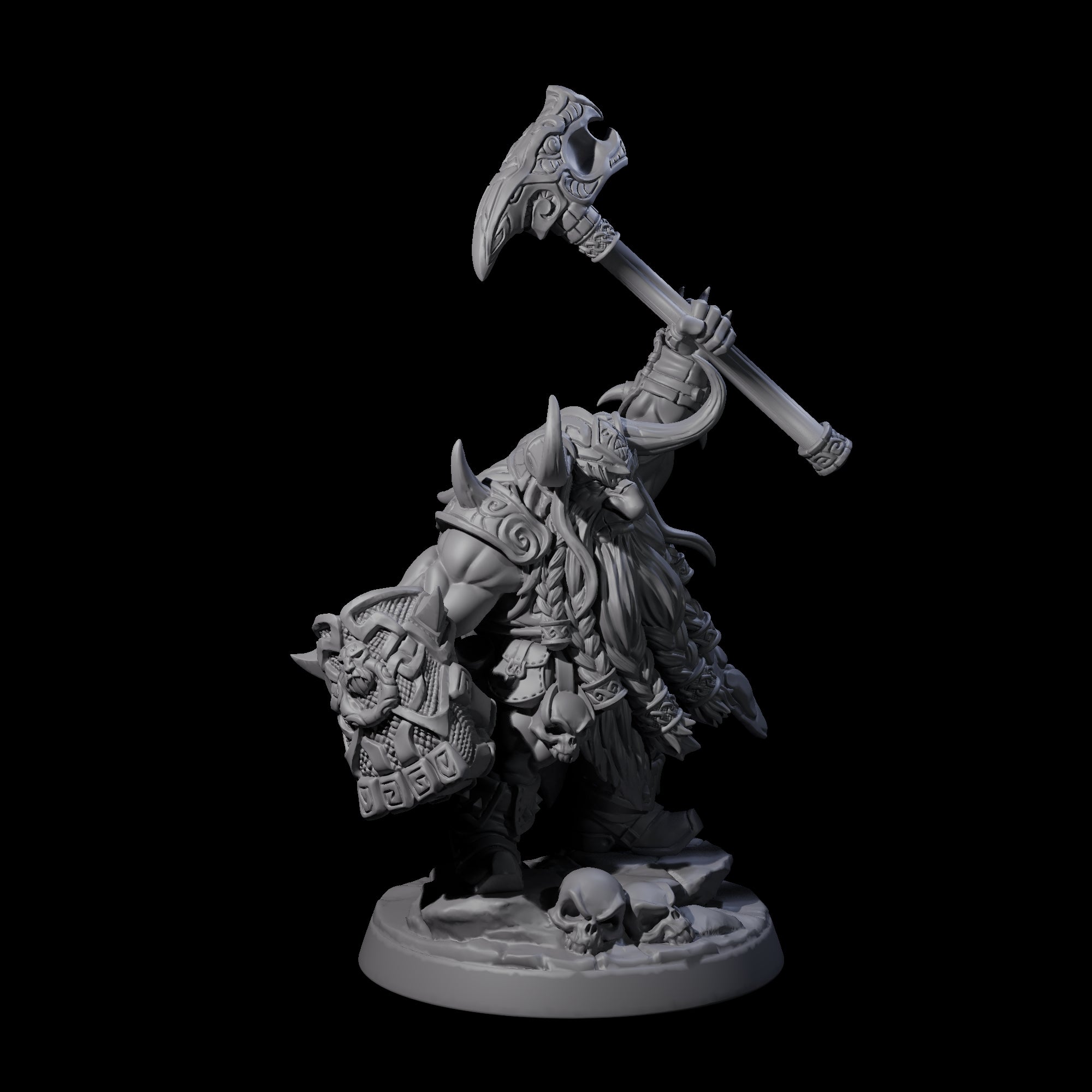 Old Battlefist Dwarf Leader Miniature for Dungeons and Dragons, Pathfinder or other TTRPGs