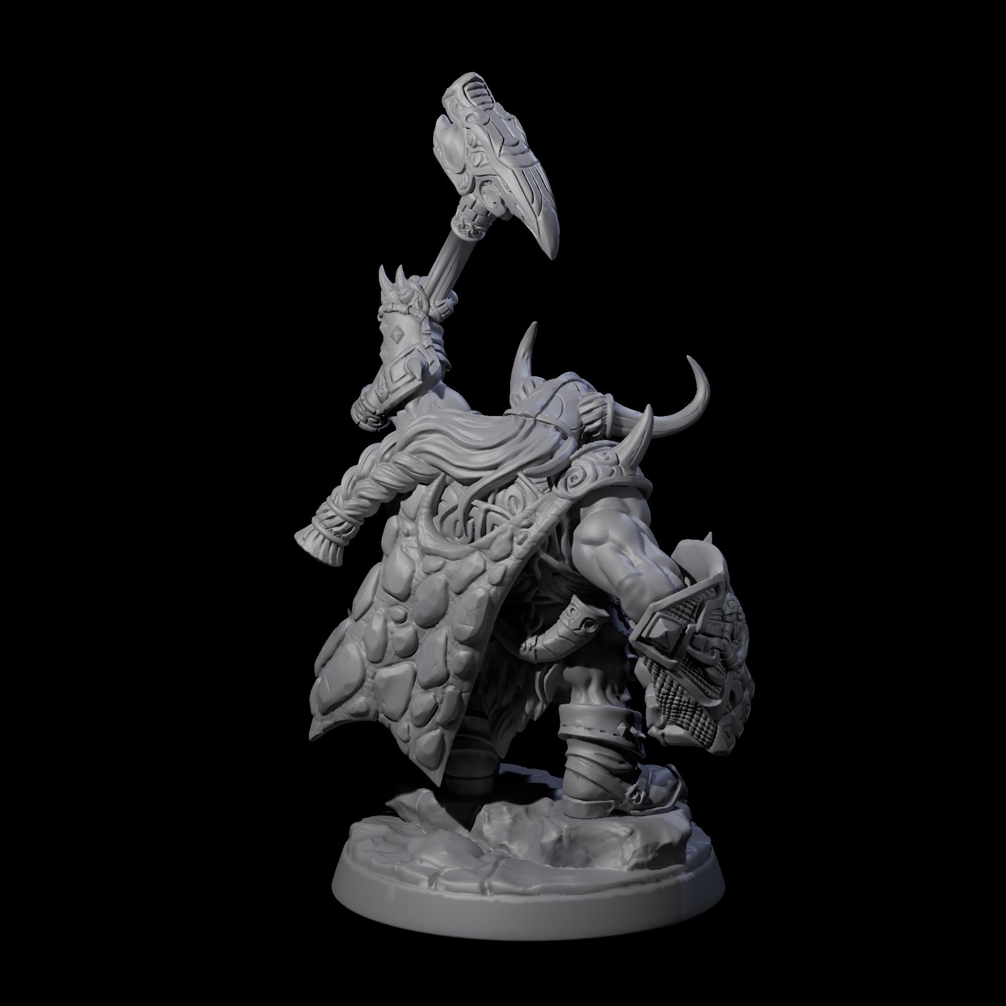 Old Battlefist Dwarf Leader Miniature for Dungeons and Dragons, Pathfinder or other TTRPGs