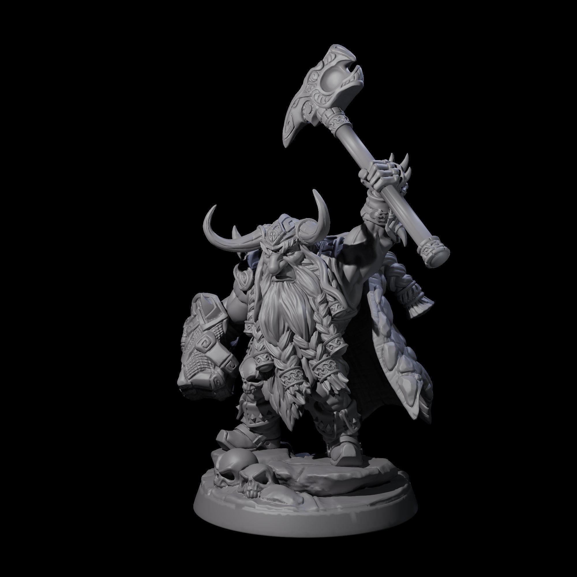 Old Battlefist Dwarf Leader Miniature for Dungeons and Dragons, Pathfinder or other TTRPGs