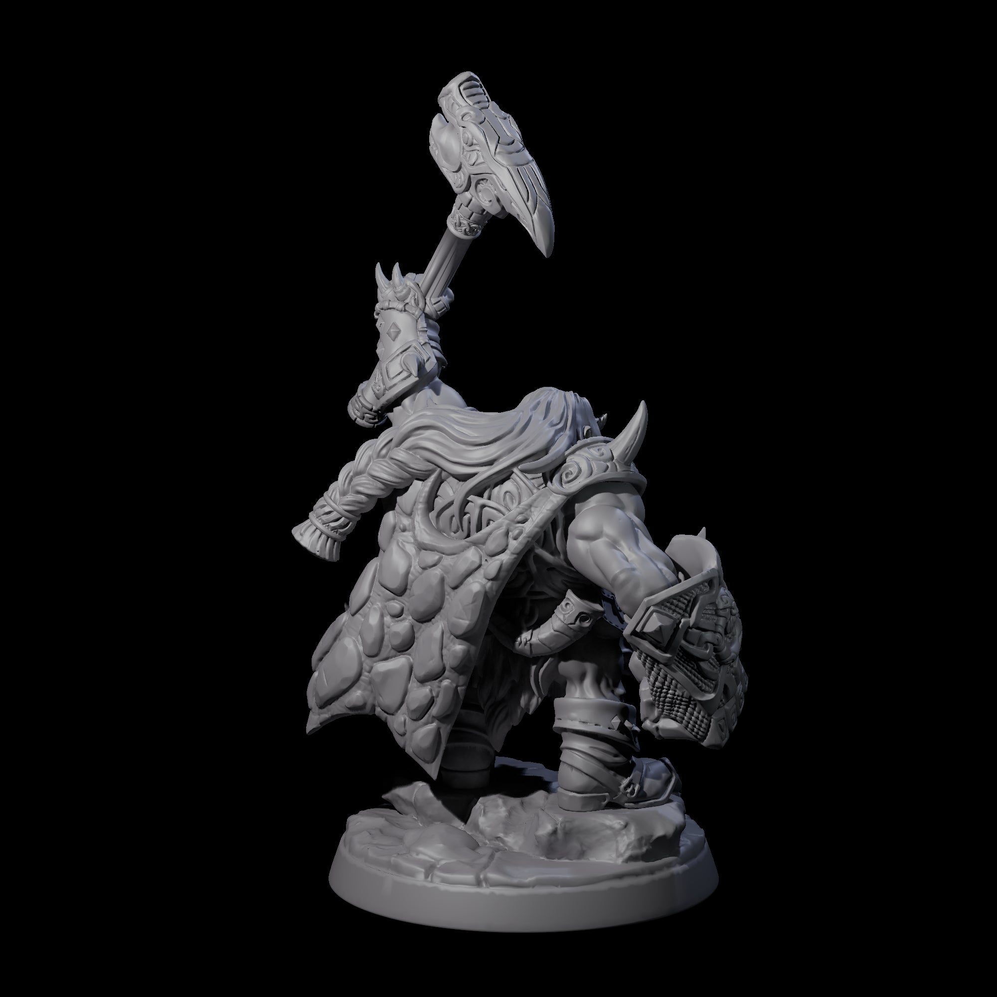 Old Battlefist Dwarf Leader Miniature for Dungeons and Dragons, Pathfinder or other TTRPGs
