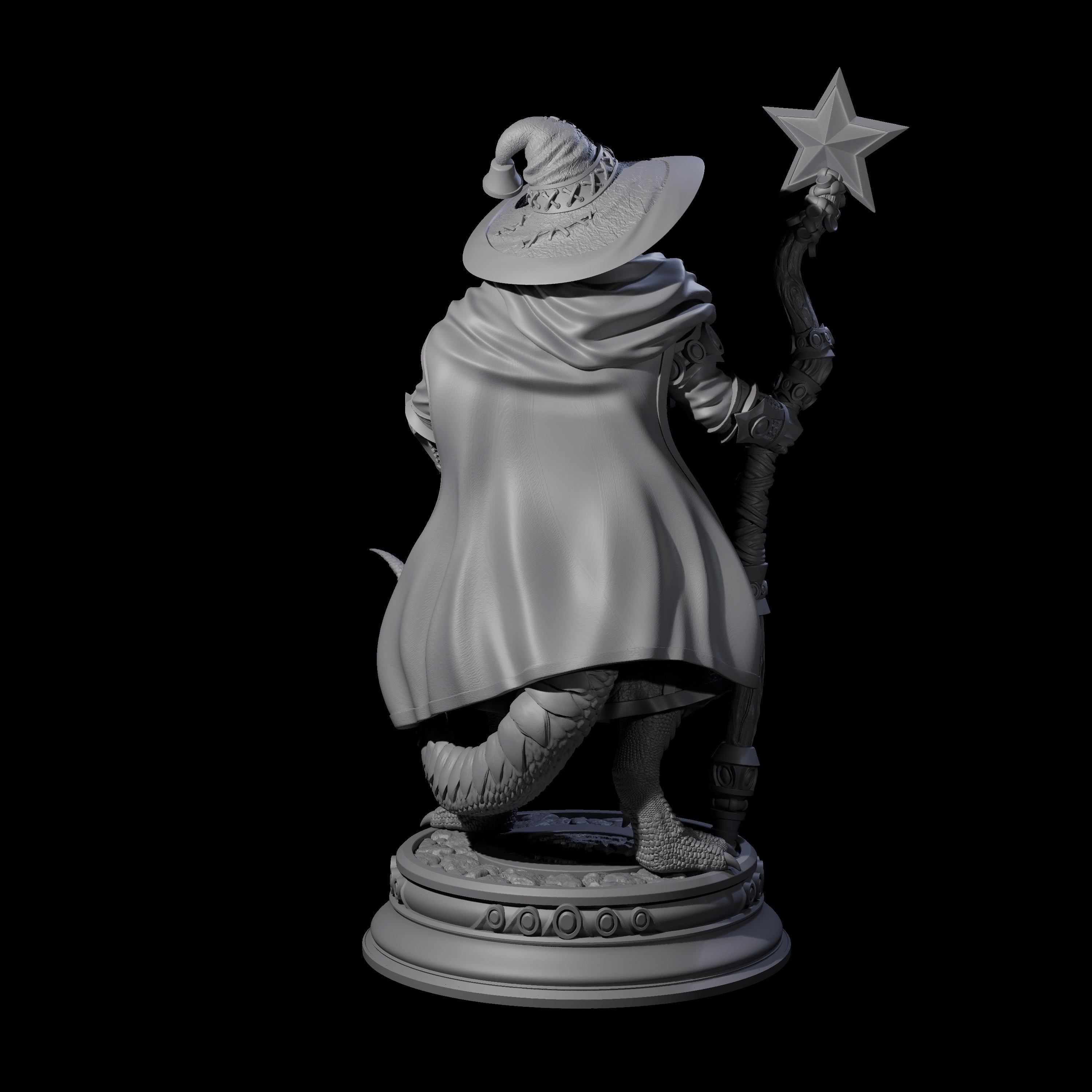 Old Fashioned Dragonborn Wizard Miniature for Dungeons and Dragons, Pathfinder or other TTRPGs