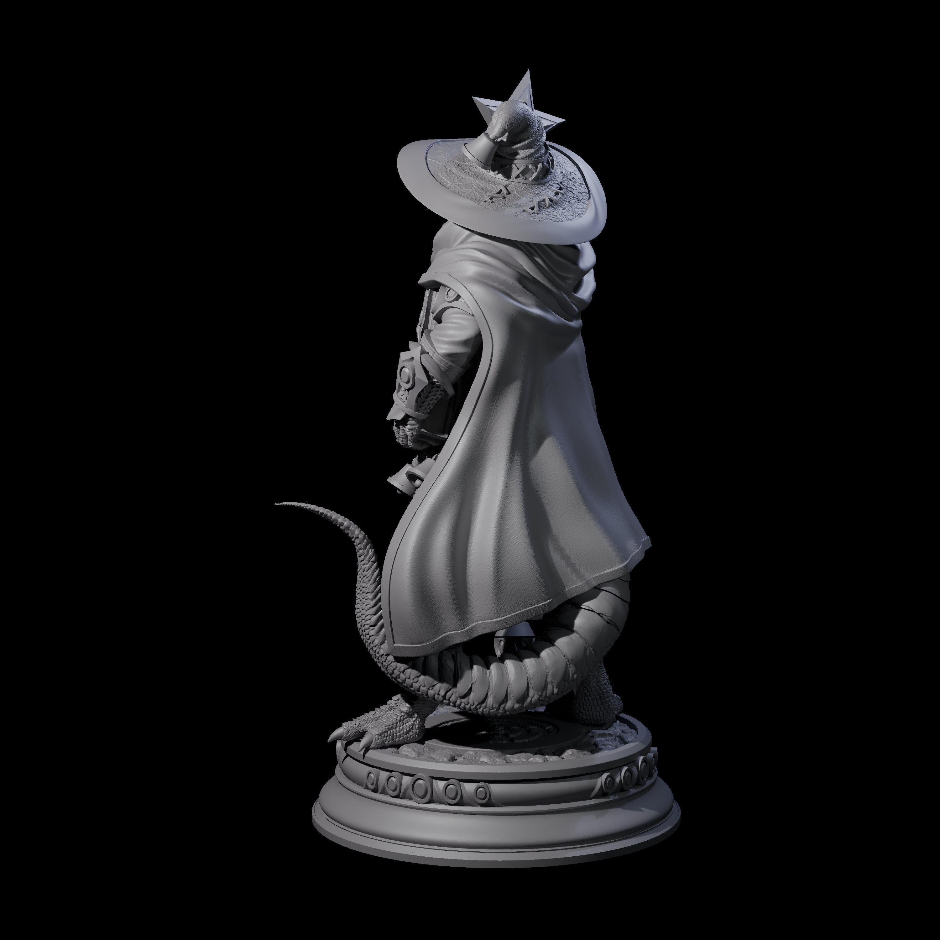 Old Fashioned Dragonborn Wizard Miniature for Dungeons and Dragons, Pathfinder or other TTRPGs