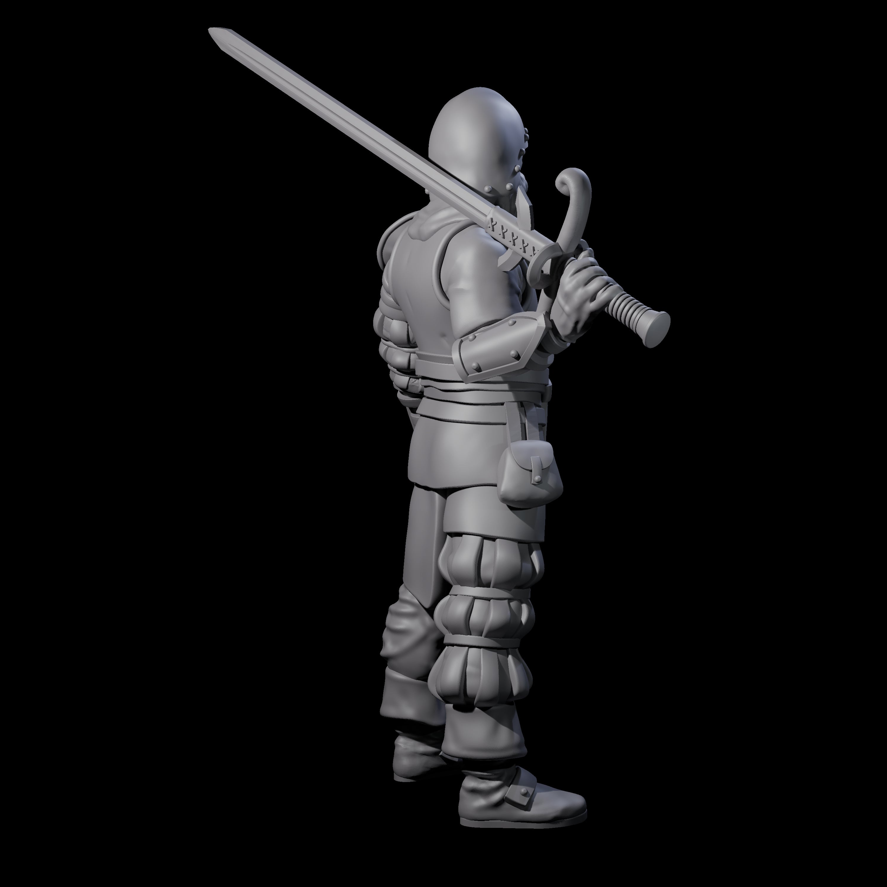 Old Grizzled Guard Miniature for Dungeons and Dragons, Pathfinder or other TTRPGs