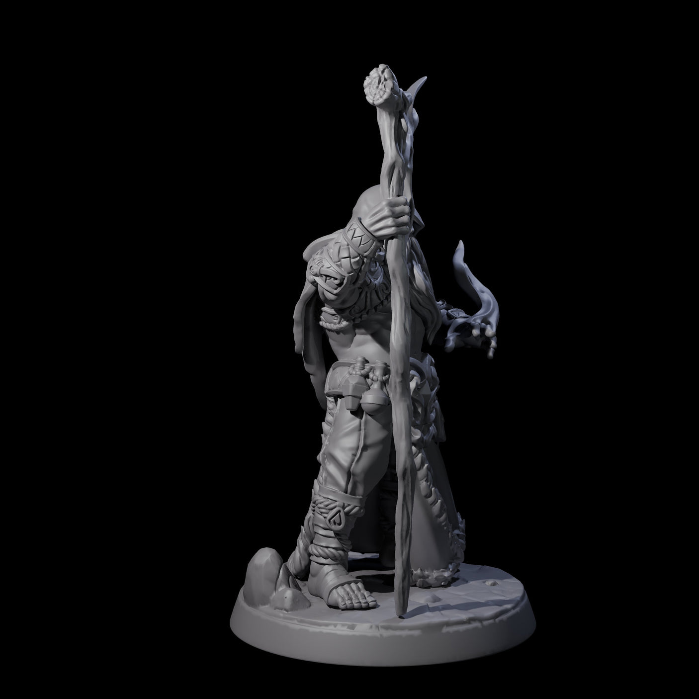 Old Northman Druid Miniature for Dungeons and Dragons, Pathfinder or other TTRPGs