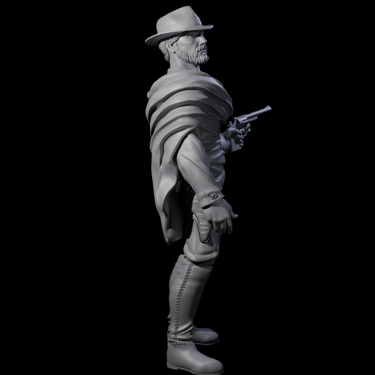 Old West Gunslinger Miniature for Dungeons and Dragons, Pathfinder or other TTRPGs