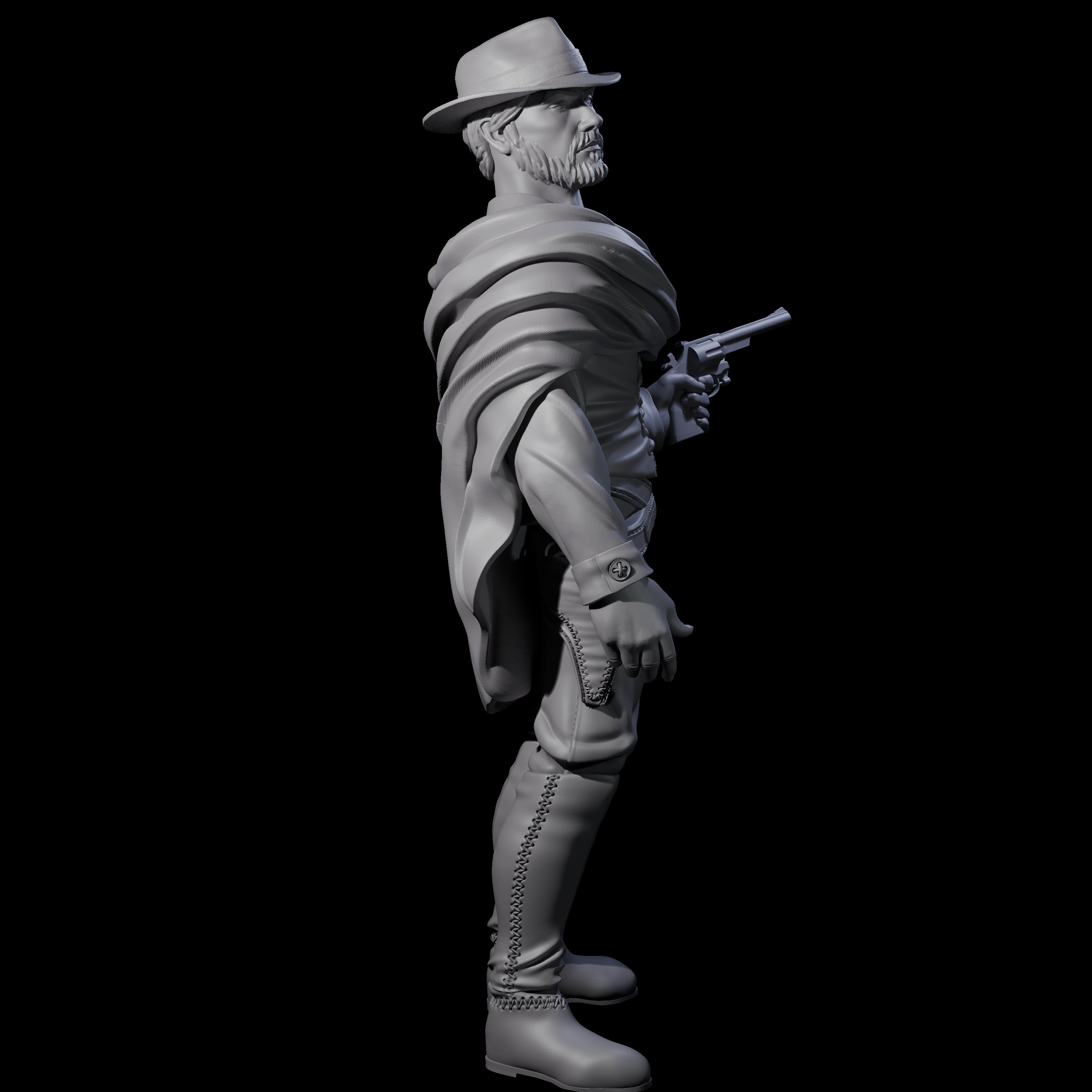Old West Gunslinger Miniature for Dungeons and Dragons, Pathfinder or other TTRPGs
