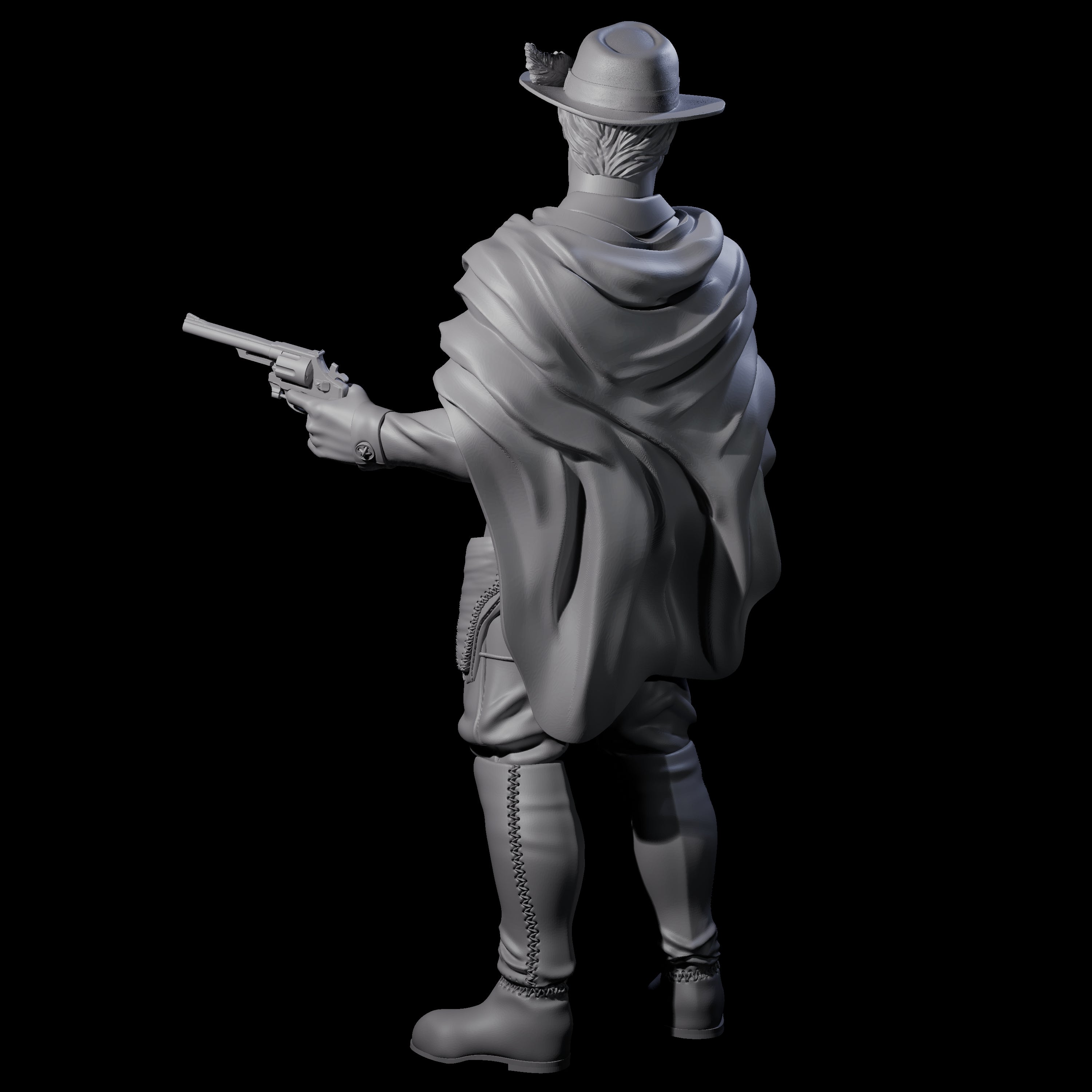 Old West Gunslinger Miniature for Dungeons and Dragons, Pathfinder or other TTRPGs