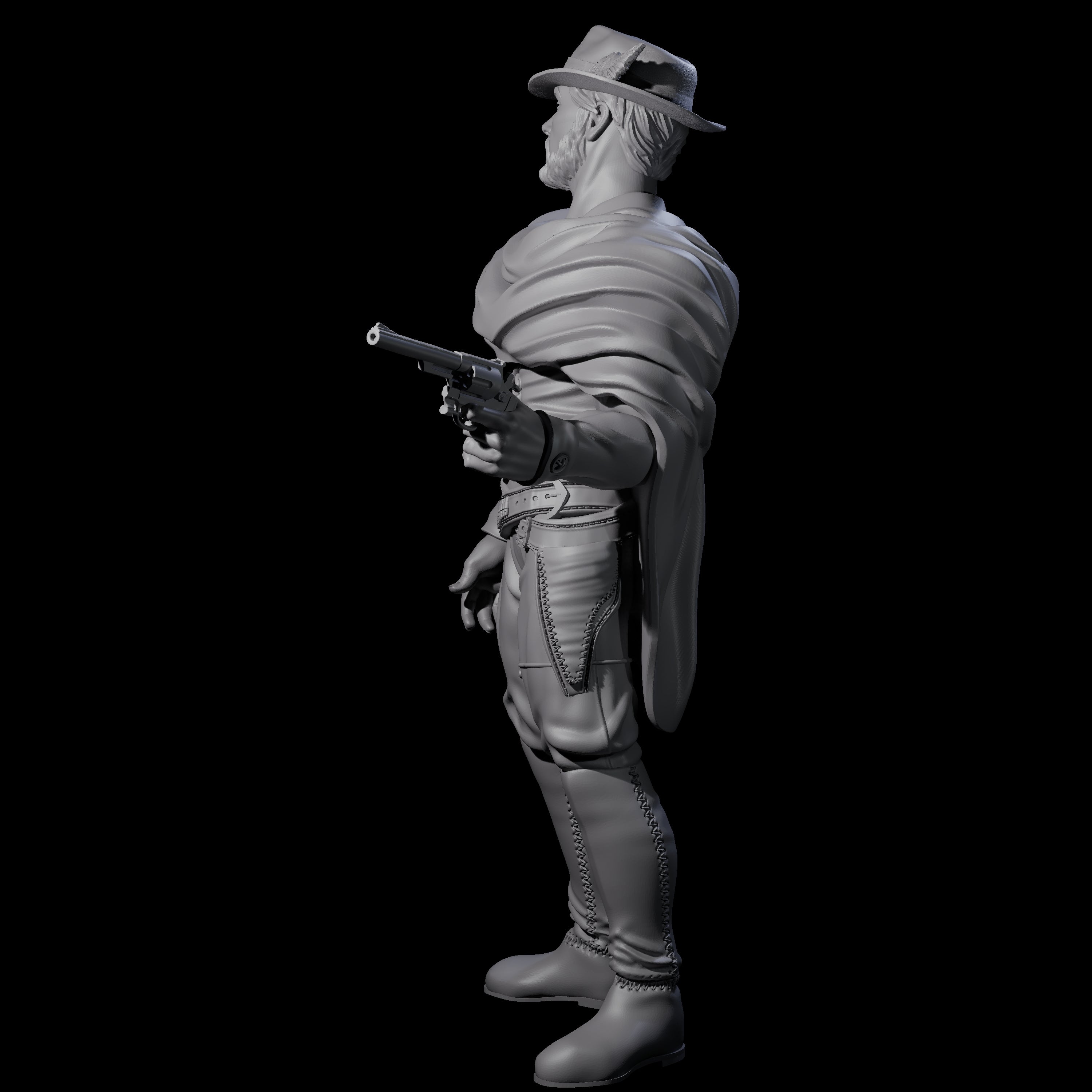 Old West Gunslinger Miniature for Dungeons and Dragons, Pathfinder or other TTRPGs