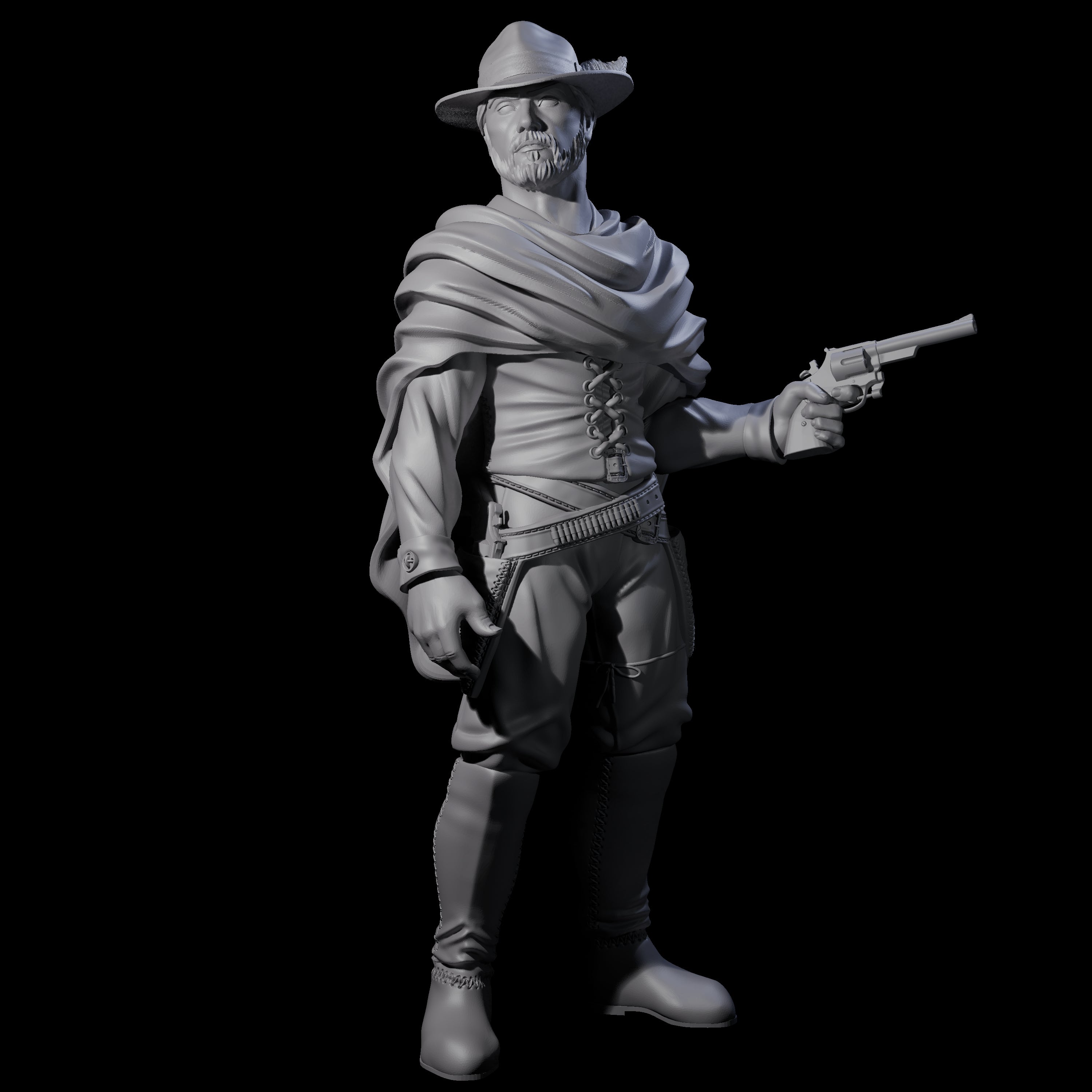 Old West Gunslinger Miniature for Dungeons and Dragons, Pathfinder or other TTRPGs