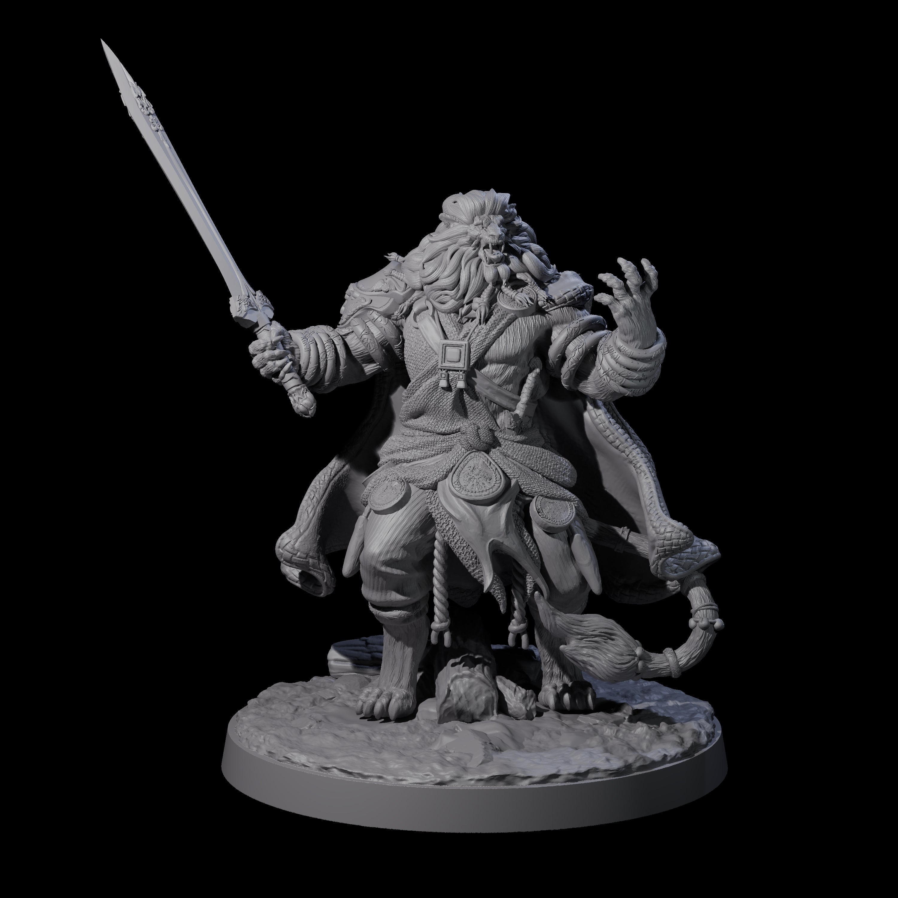 Omari - Roaring Rakshasa Miniature for Dungeons and Dragons, Pathfinder or other TTRPGs