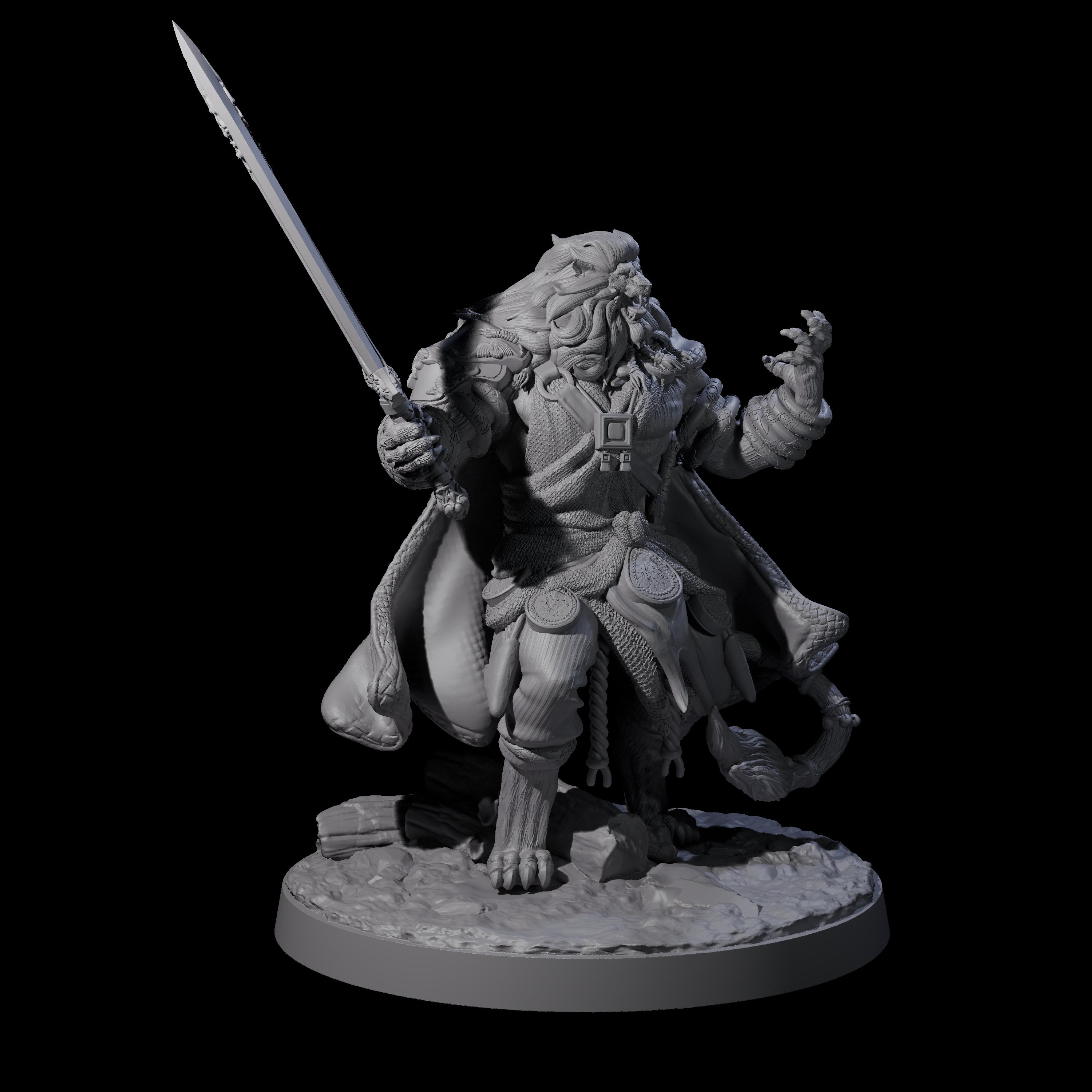 Omari - Roaring Rakshasa Miniature for Dungeons and Dragons, Pathfinder or other TTRPGs