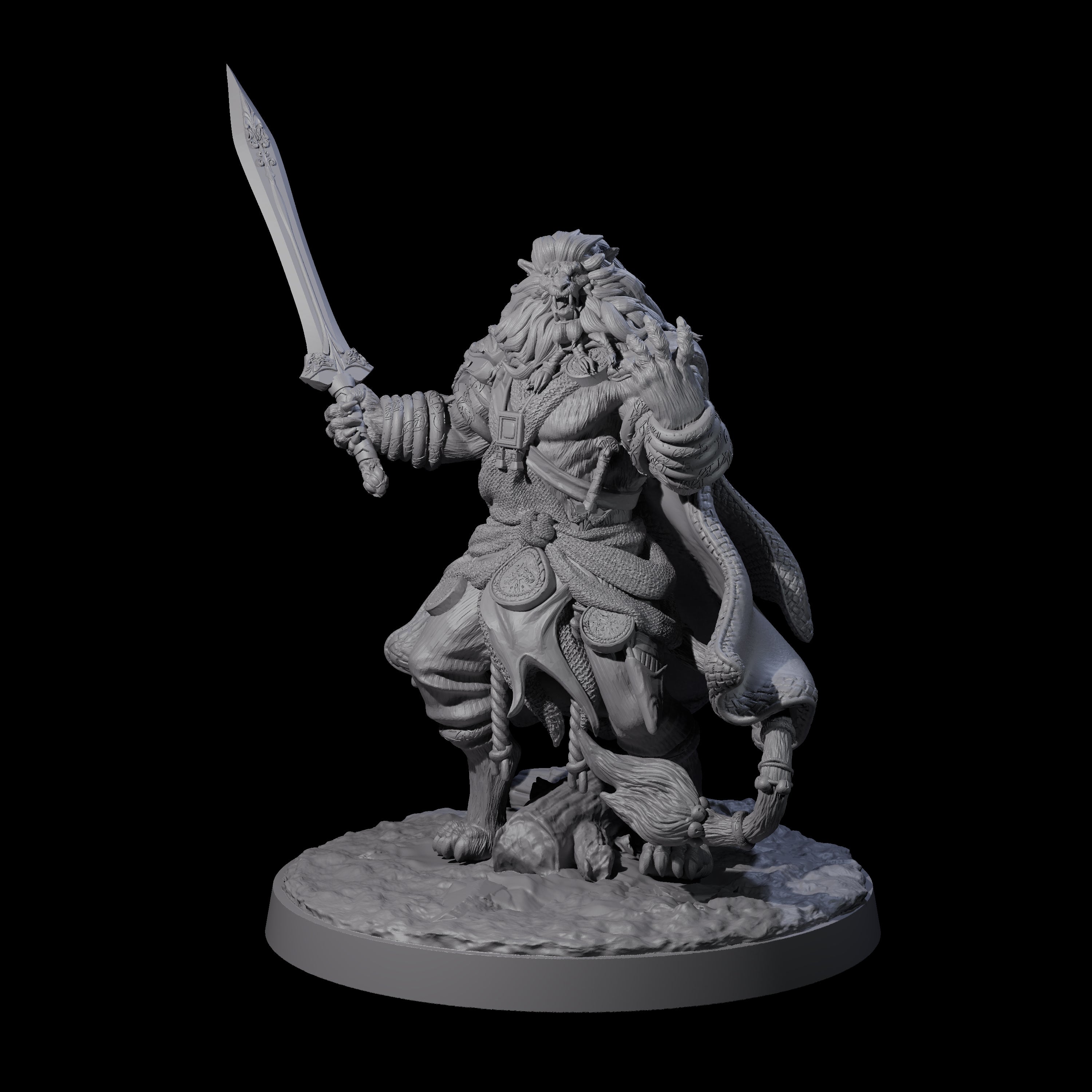 Omari - Roaring Rakshasa Miniature for Dungeons and Dragons, Pathfinder or other TTRPGs