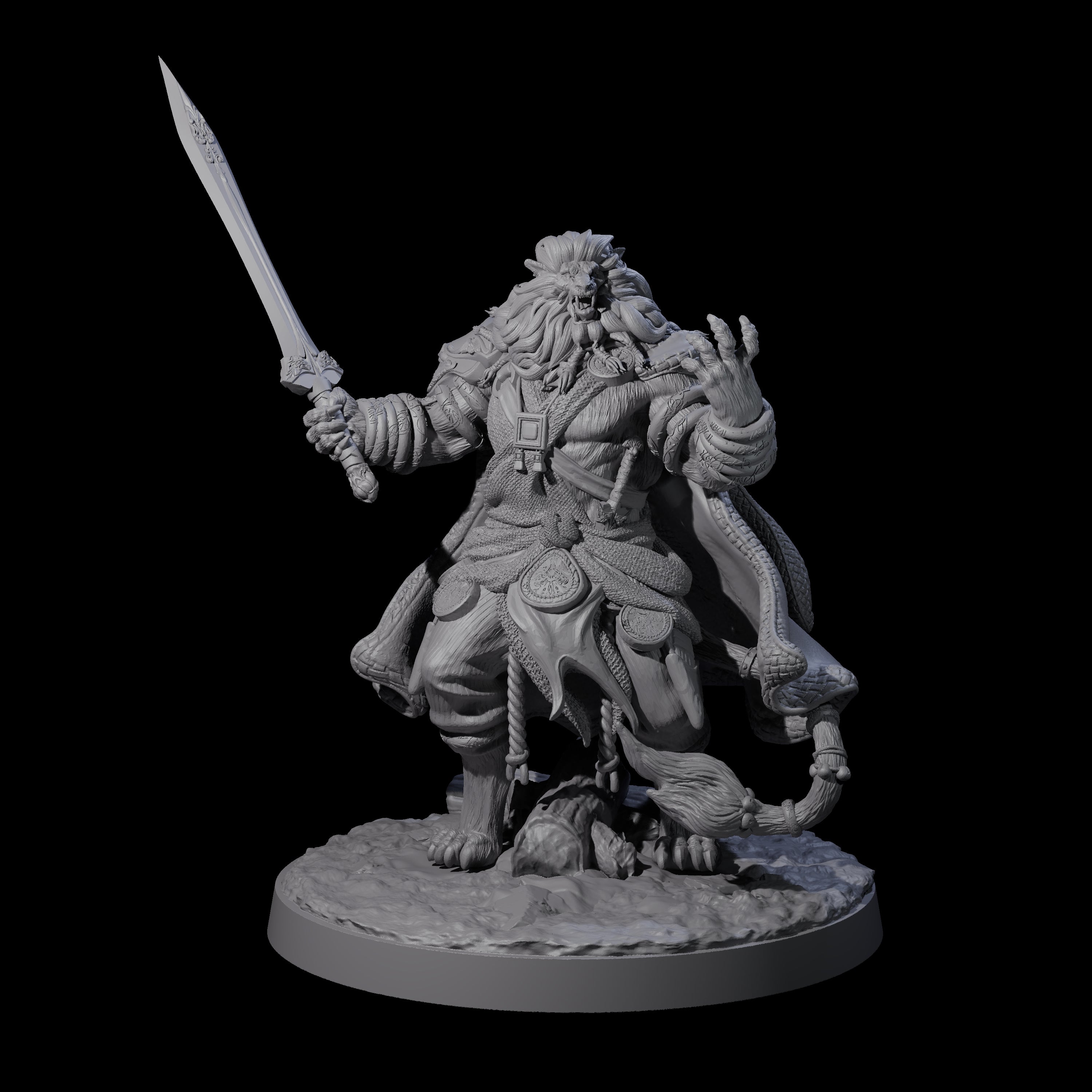 Omari - Roaring Rakshasa Miniature for Dungeons and Dragons, Pathfinder or other TTRPGs
