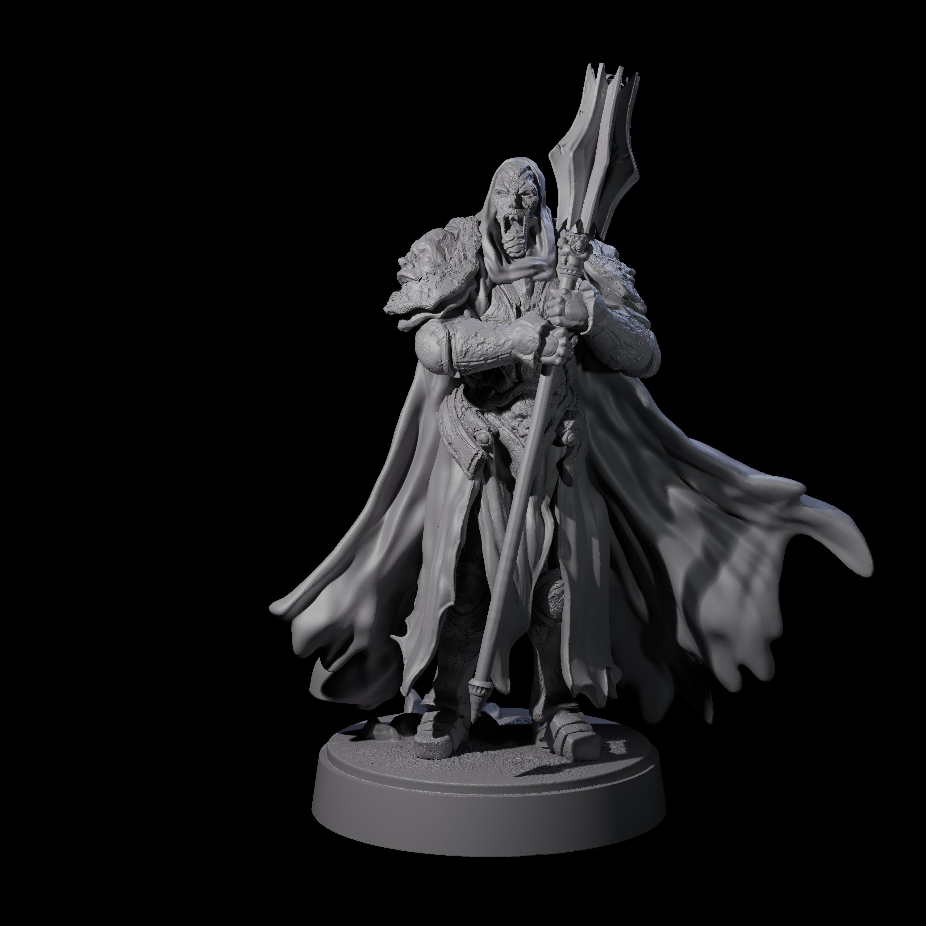 On Guard Death Knight A Miniature for Dungeons and Dragons, Pathfinder or other TTRPGs