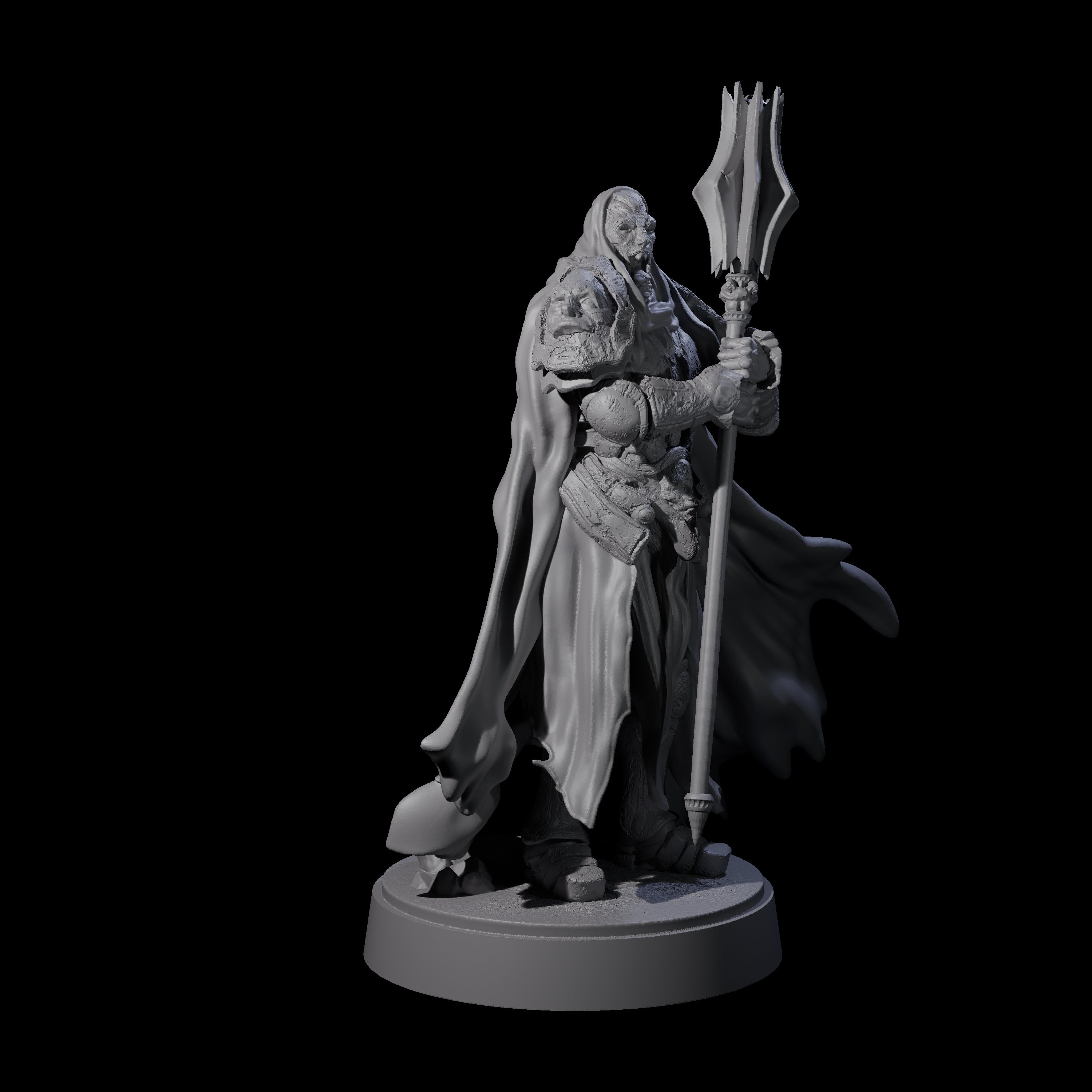 On Guard Death Knight A Miniature for Dungeons and Dragons, Pathfinder or other TTRPGs