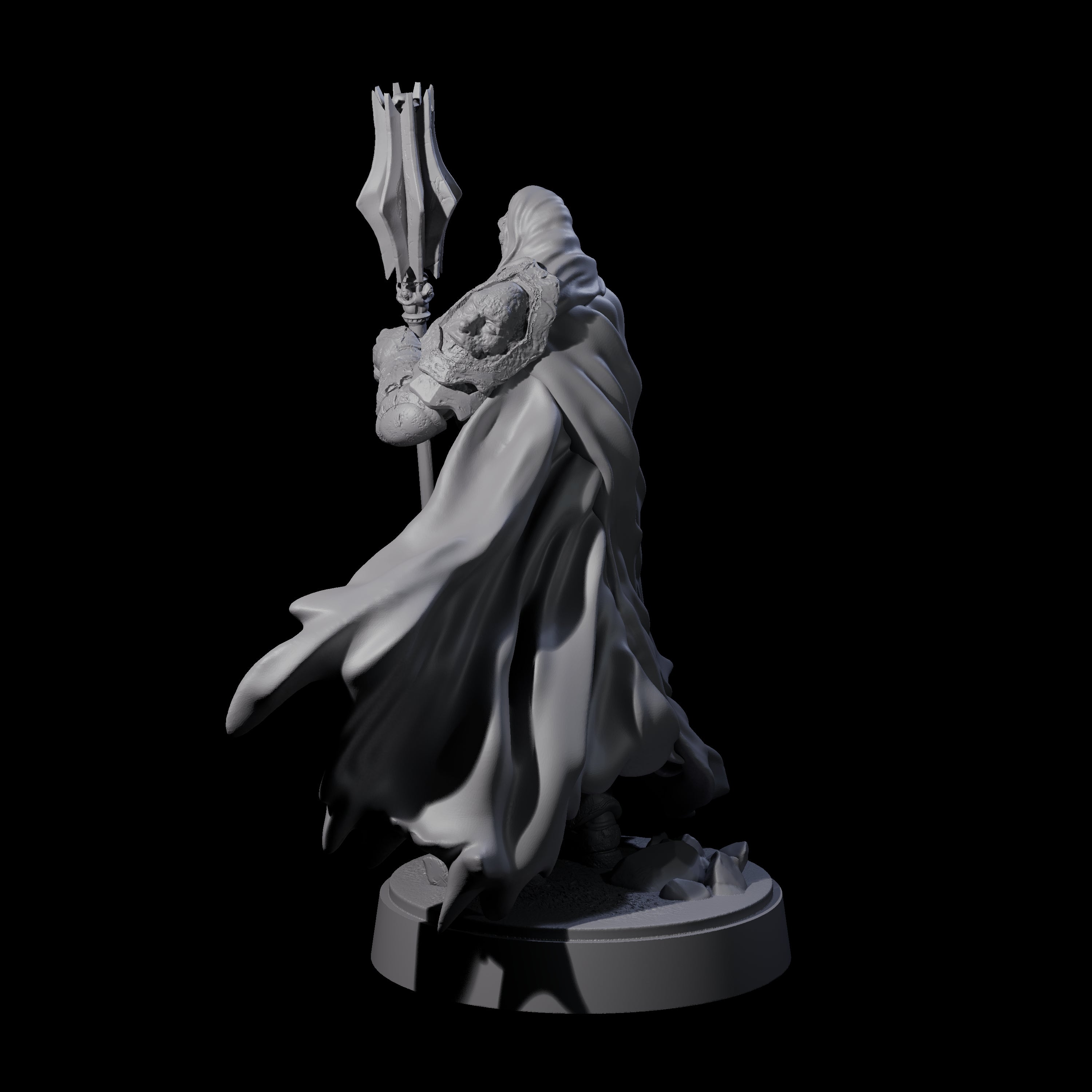 On Guard Death Knight A Miniature for Dungeons and Dragons, Pathfinder or other TTRPGs