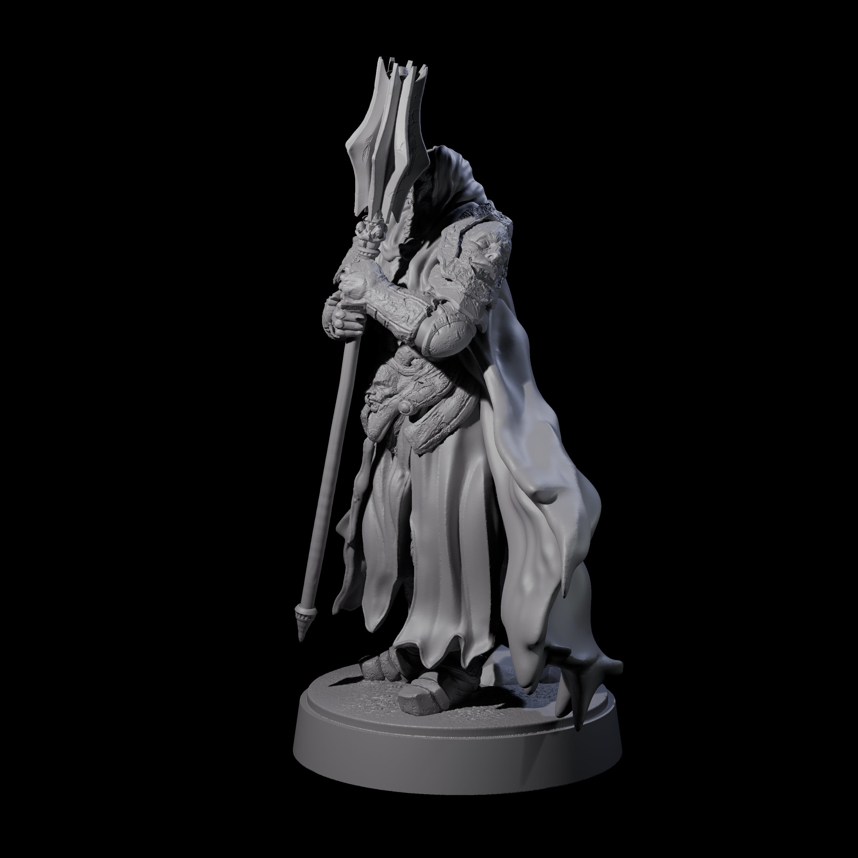 On Guard Death Knight A Miniature for Dungeons and Dragons, Pathfinder or other TTRPGs
