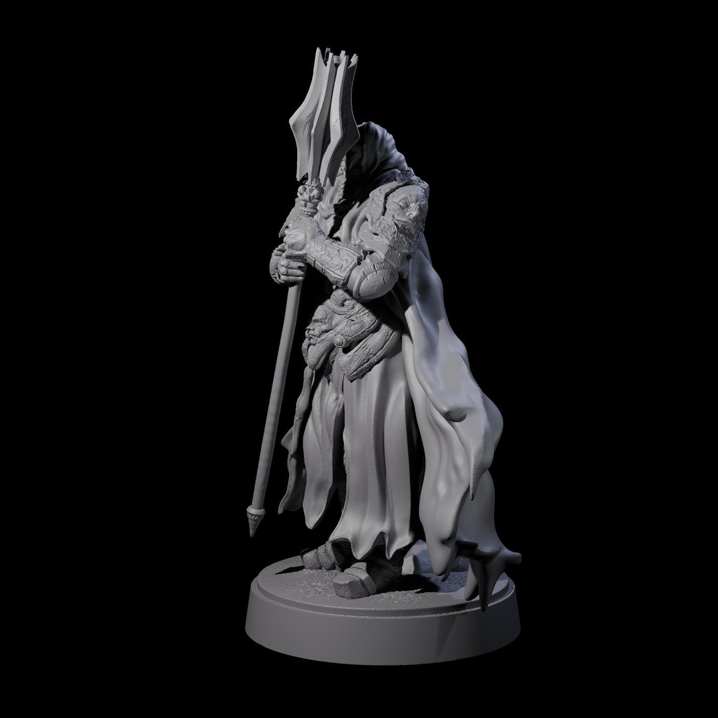 On Guard Death Knight A Miniature for Dungeons and Dragons, Pathfinder or other TTRPGs
