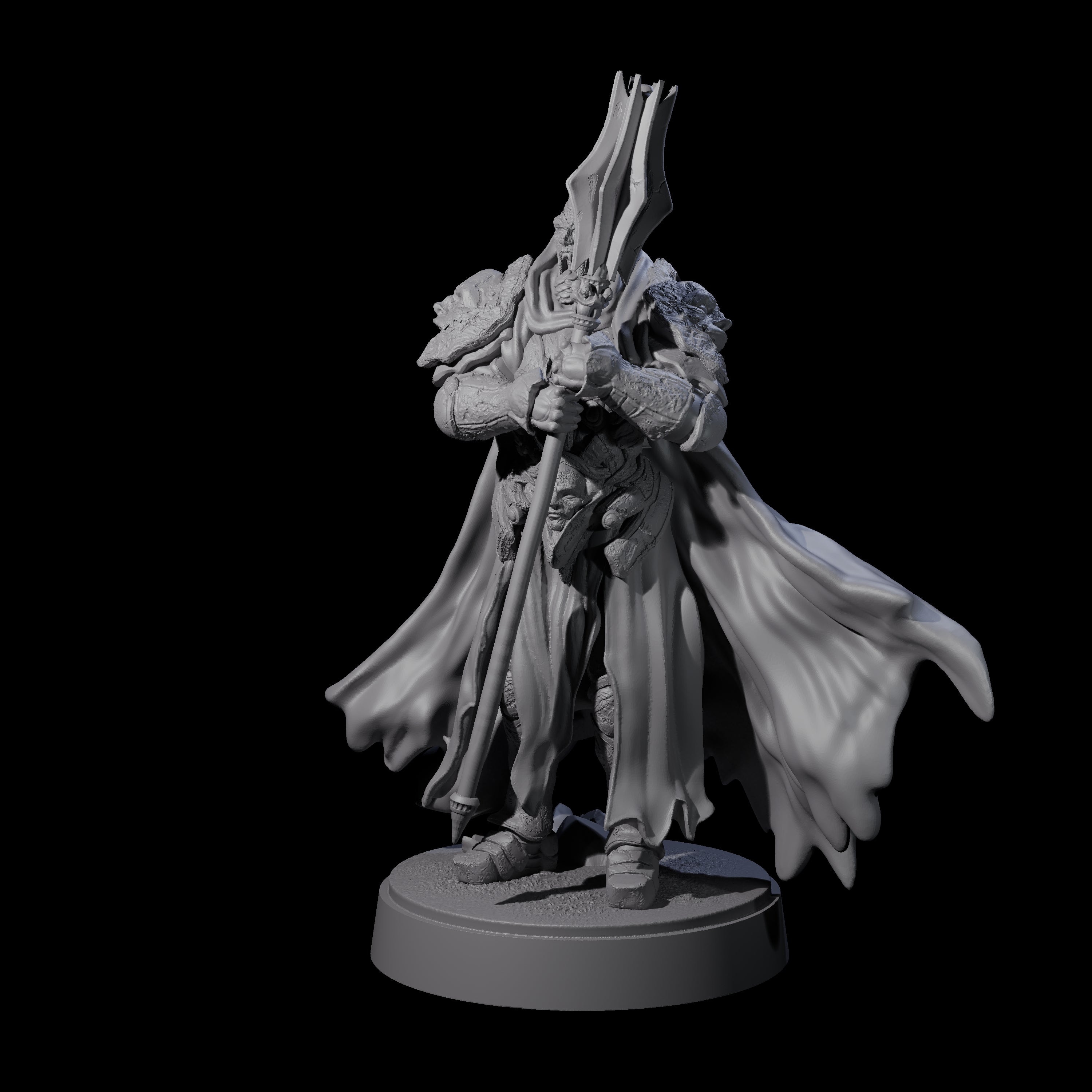 On Guard Death Knight A Miniature for Dungeons and Dragons, Pathfinder or other TTRPGs
