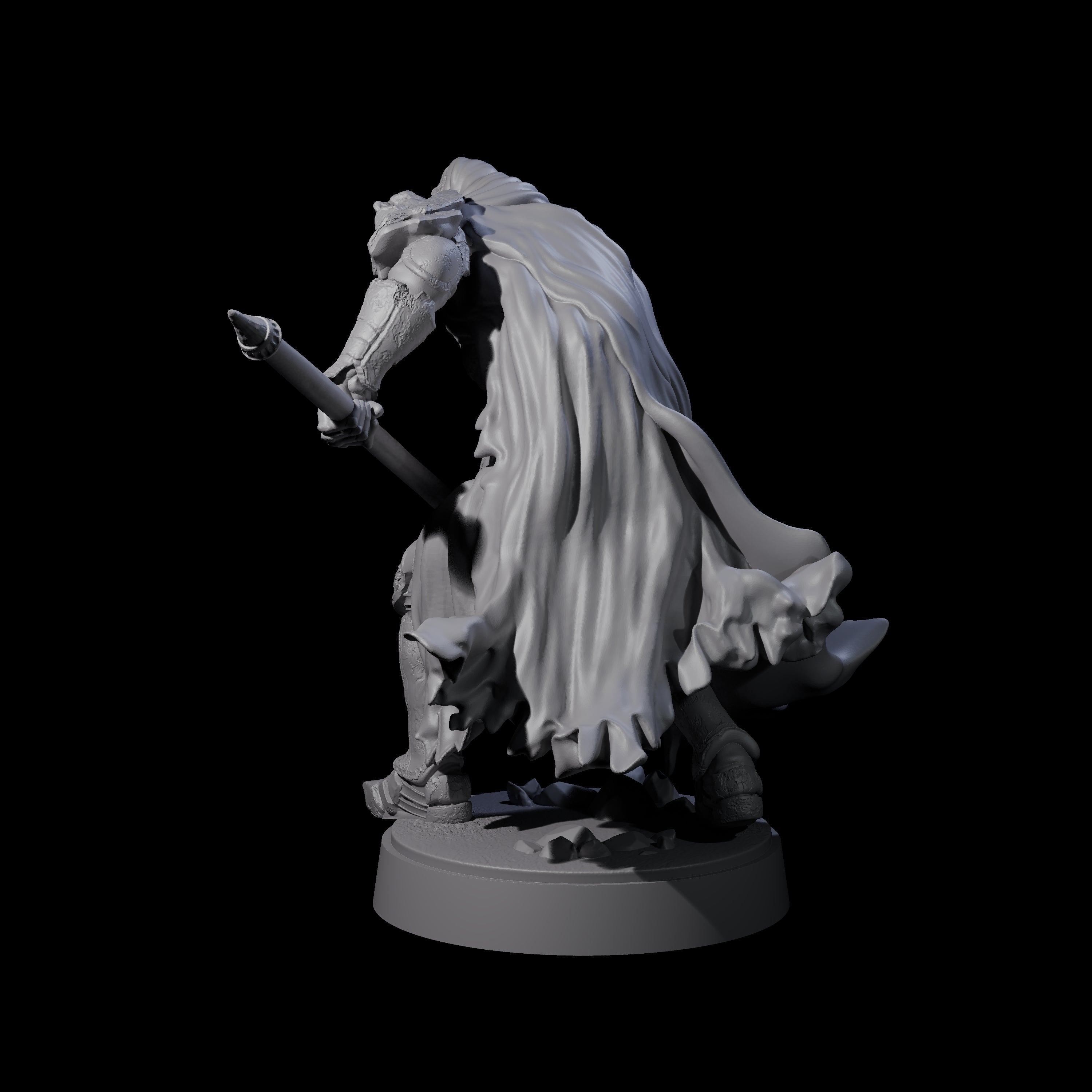 On Guard Death Knight B Miniature for Dungeons and Dragons, Pathfinder or other TTRPGs