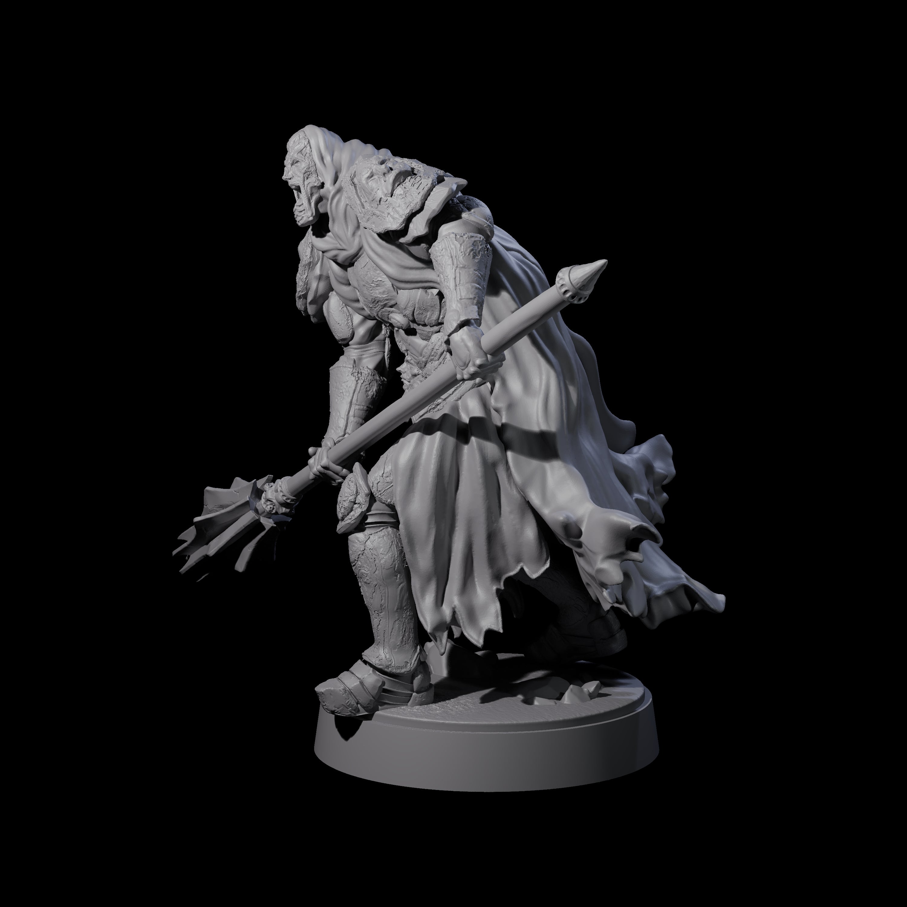 On Guard Death Knight B Miniature for Dungeons and Dragons, Pathfinder or other TTRPGs