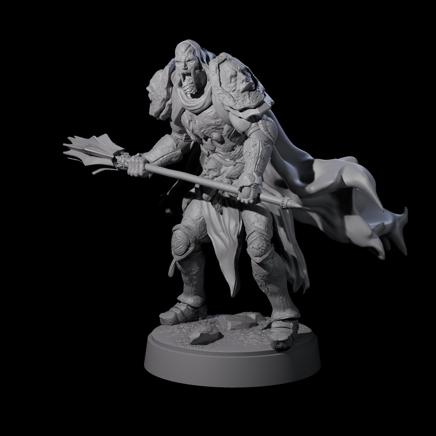 On Guard Death Knight C Miniature for Dungeons and Dragons, Pathfinder or other TTRPGs