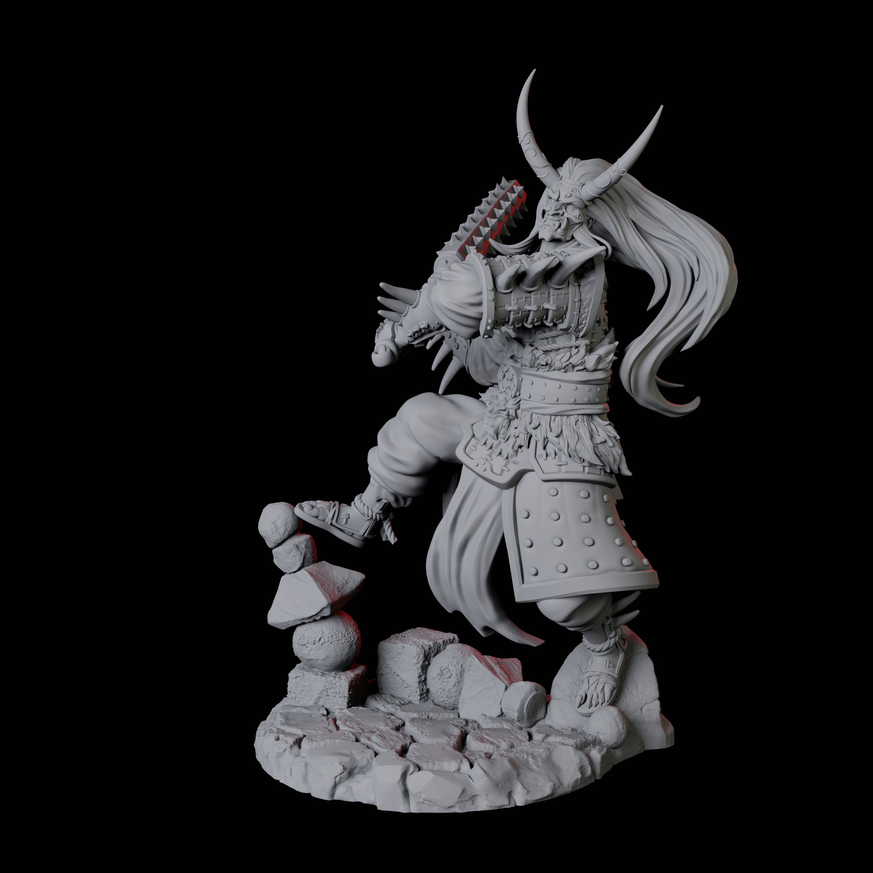 Oni Death Samurai C Miniature for Dungeons and Dragons, Pathfinder or other TTRPGs