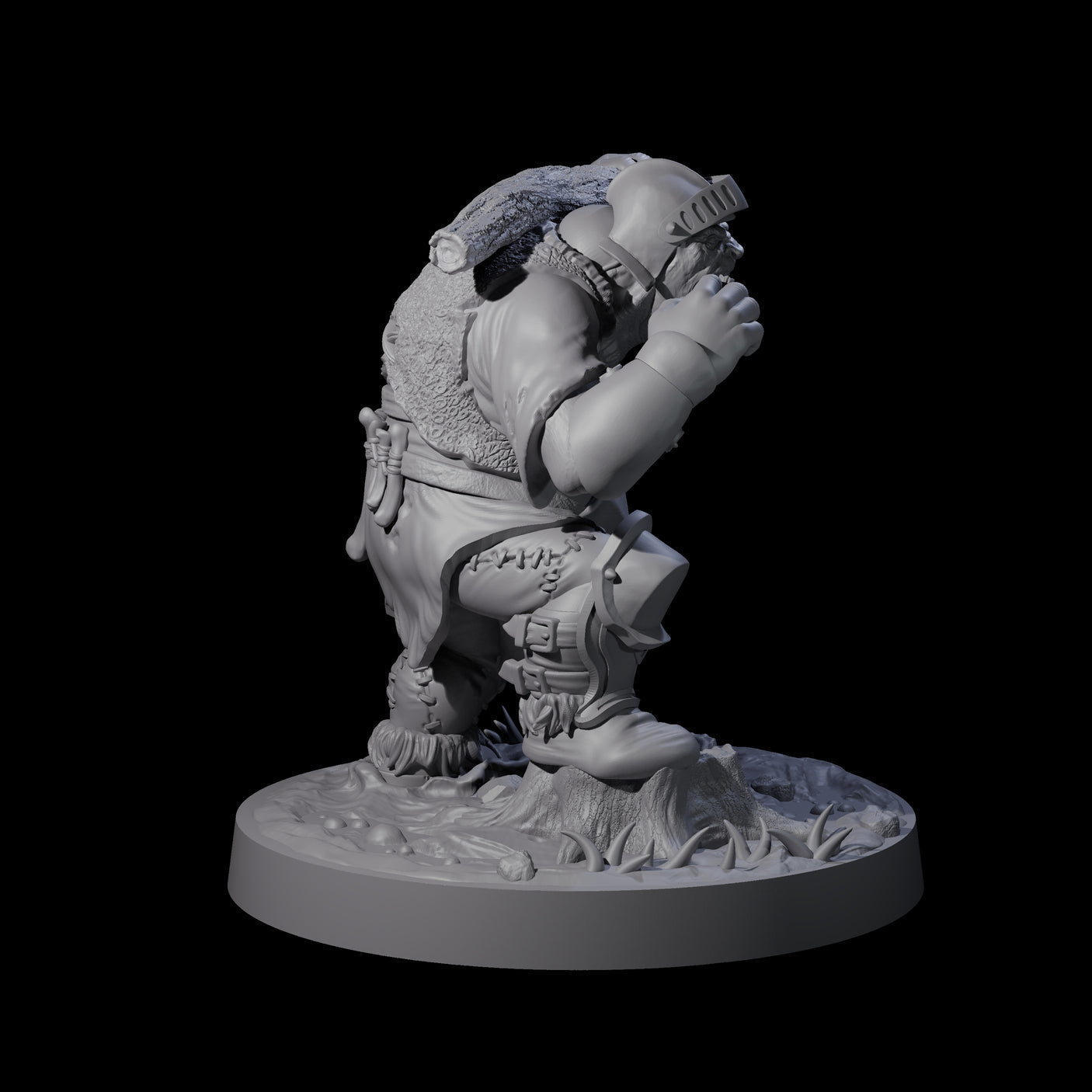 Onion Munching Ogre Miniature for Dungeons and Dragons, Pathfinder or other TTRPGs