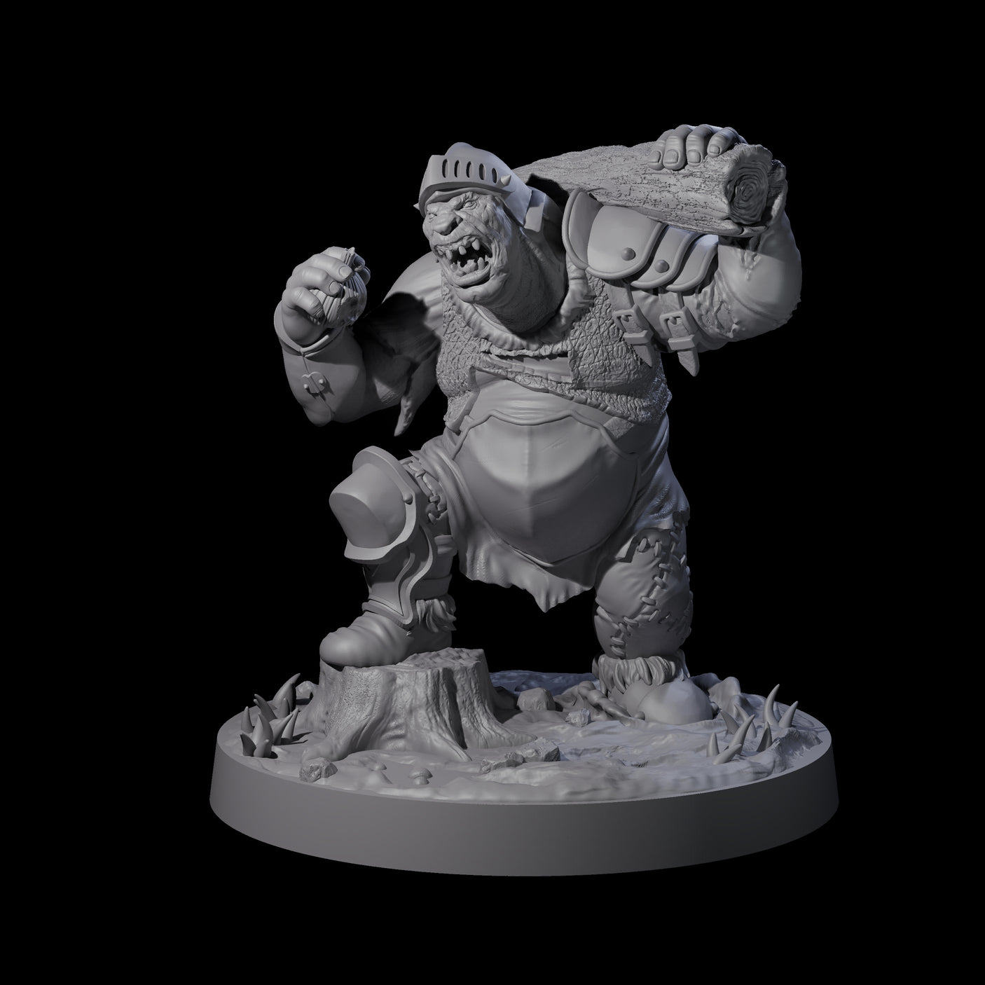 Onion Munching Ogre Miniature for Dungeons and Dragons, Pathfinder or other TTRPGs