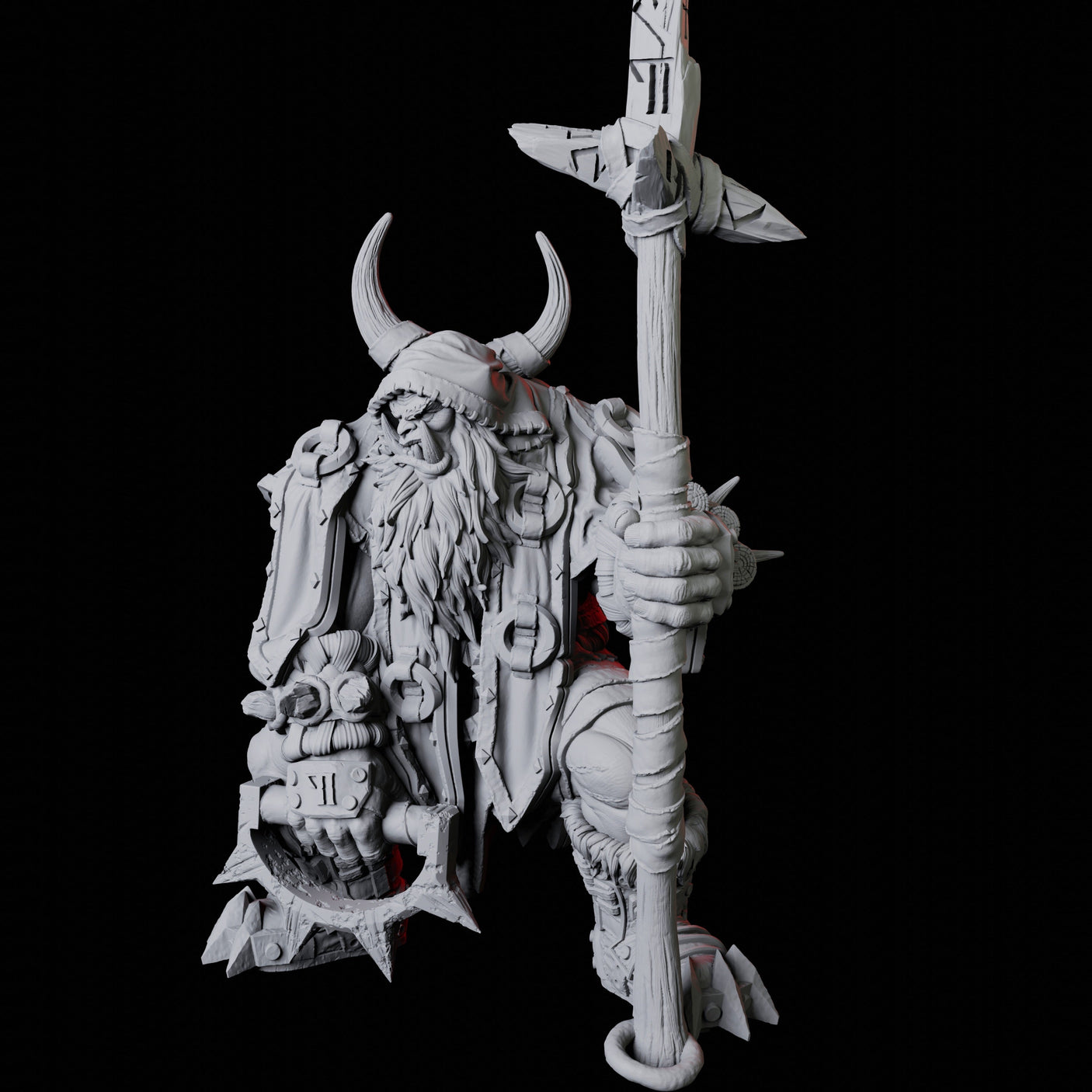 Orc Shaman B Miniature for Dungeons and Dragons, Pathfinder or other TTRPGs