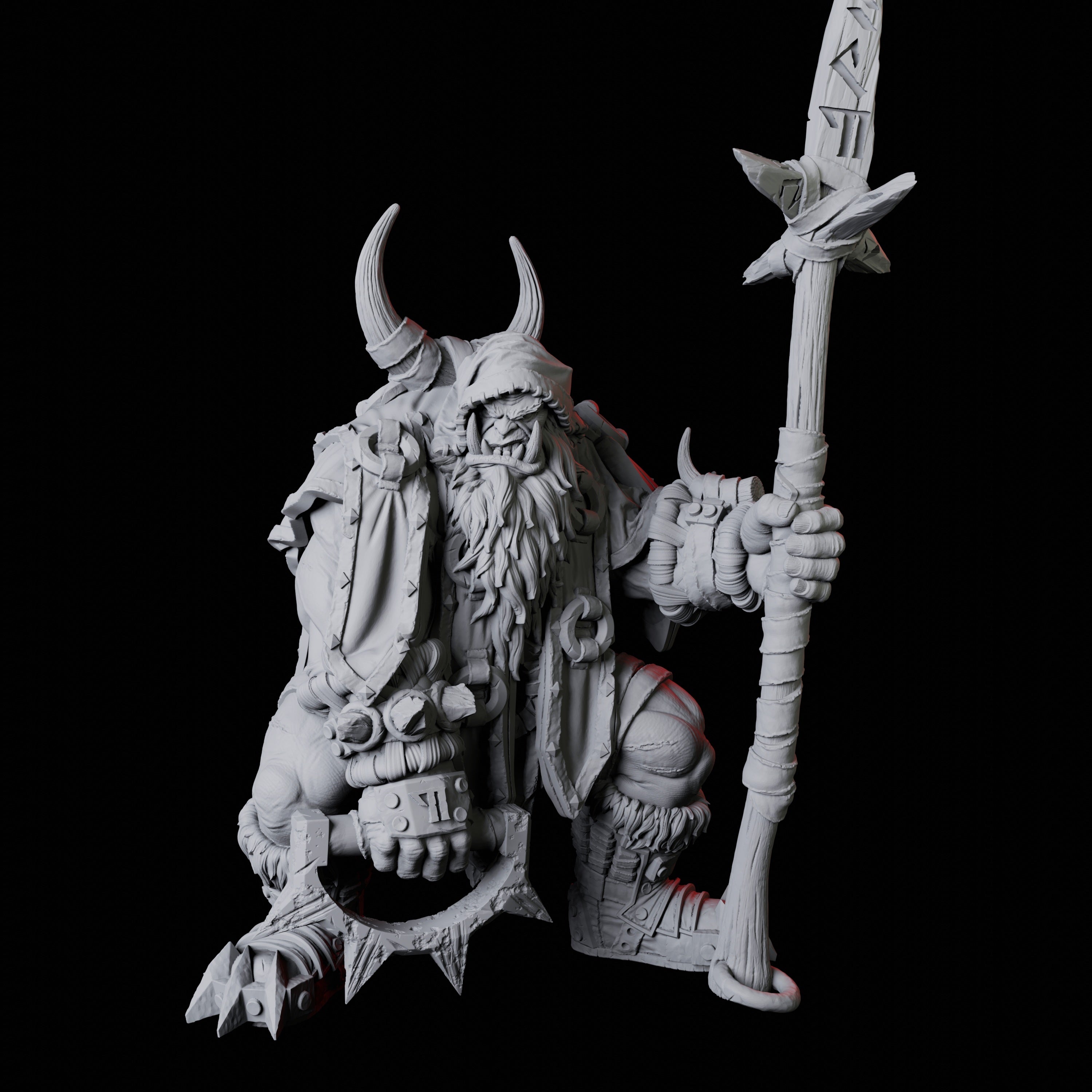 Orc Shaman B Miniature for Dungeons and Dragons
