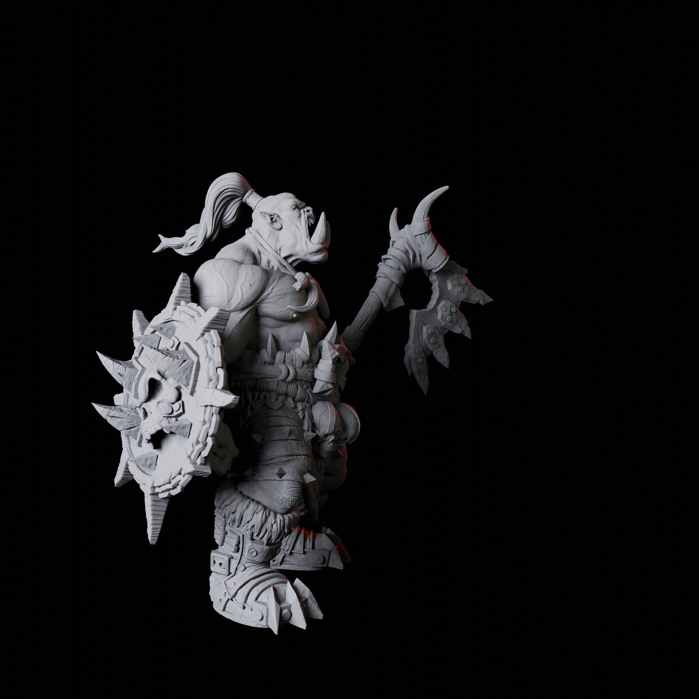 Orc Warrior C Miniature for Dungeons and Dragons, Pathfinder or other TTRPGs