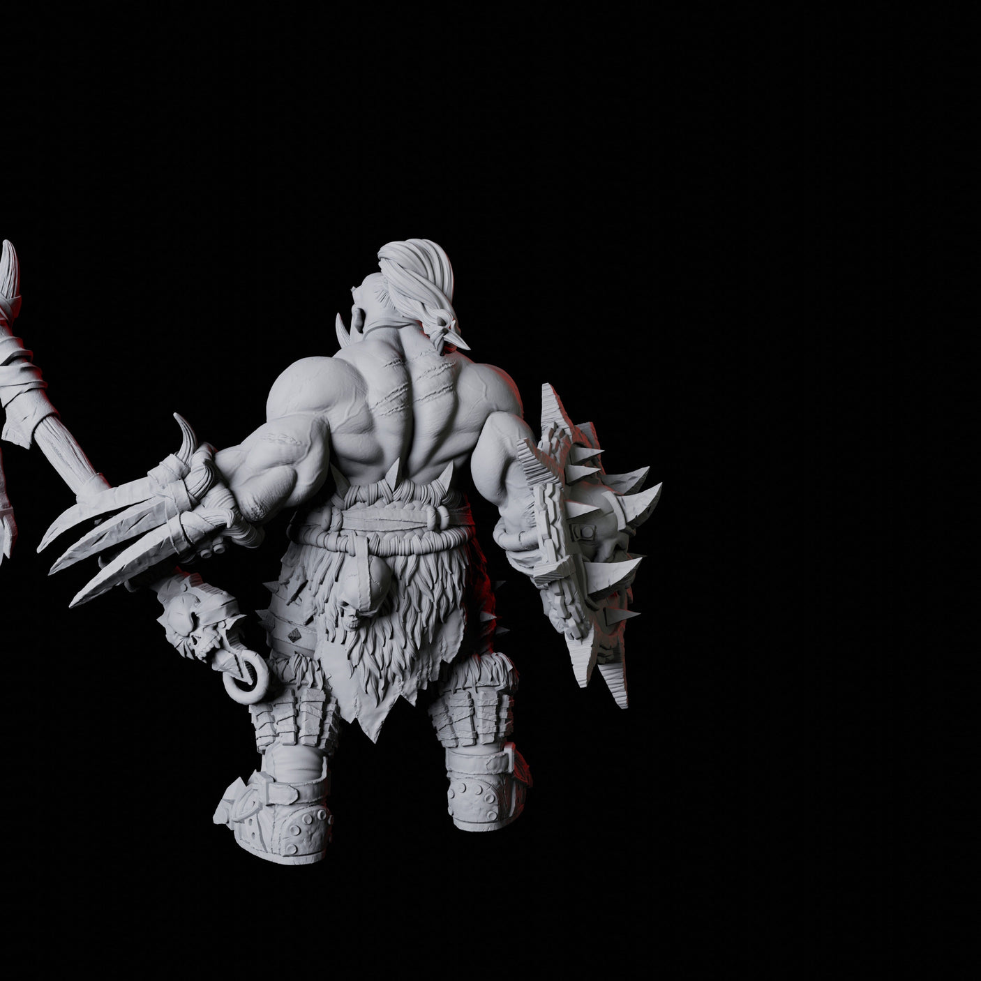 Orc Warrior C Miniature for Dungeons and Dragons, Pathfinder or other TTRPGs