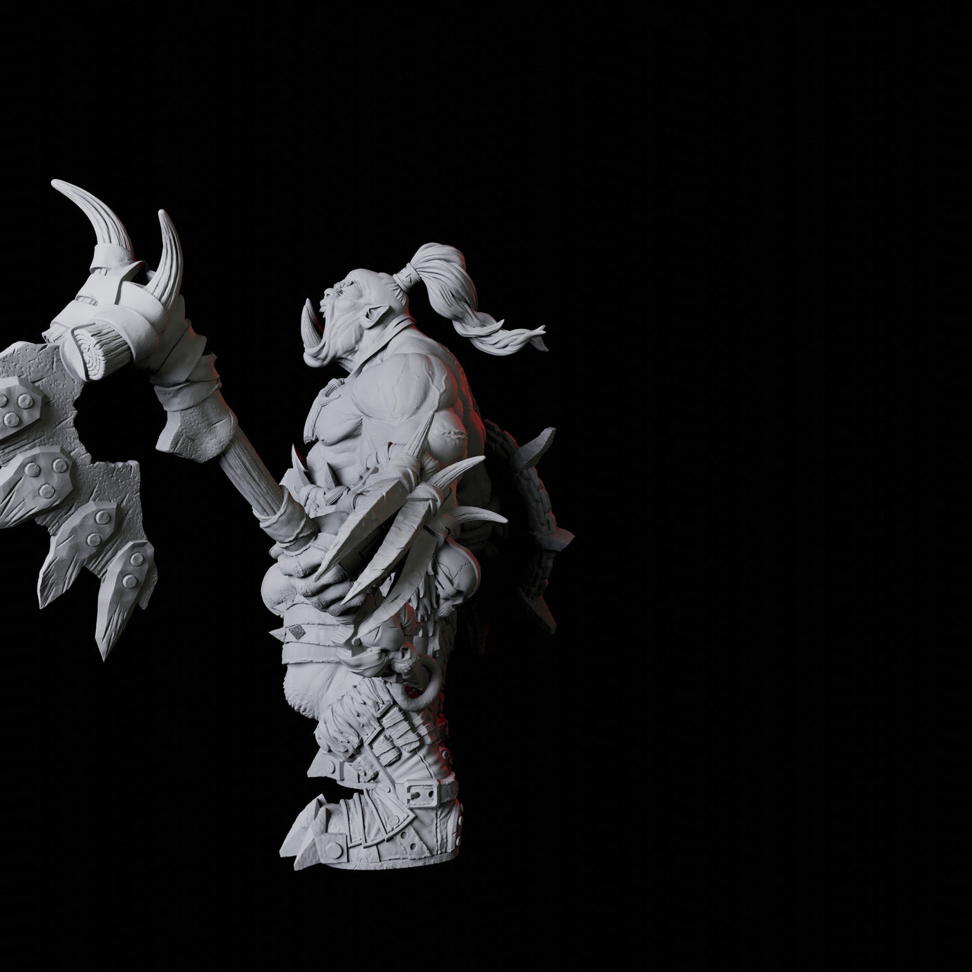 Orc Warrior C Miniature for Dungeons and Dragons, Pathfinder or other TTRPGs