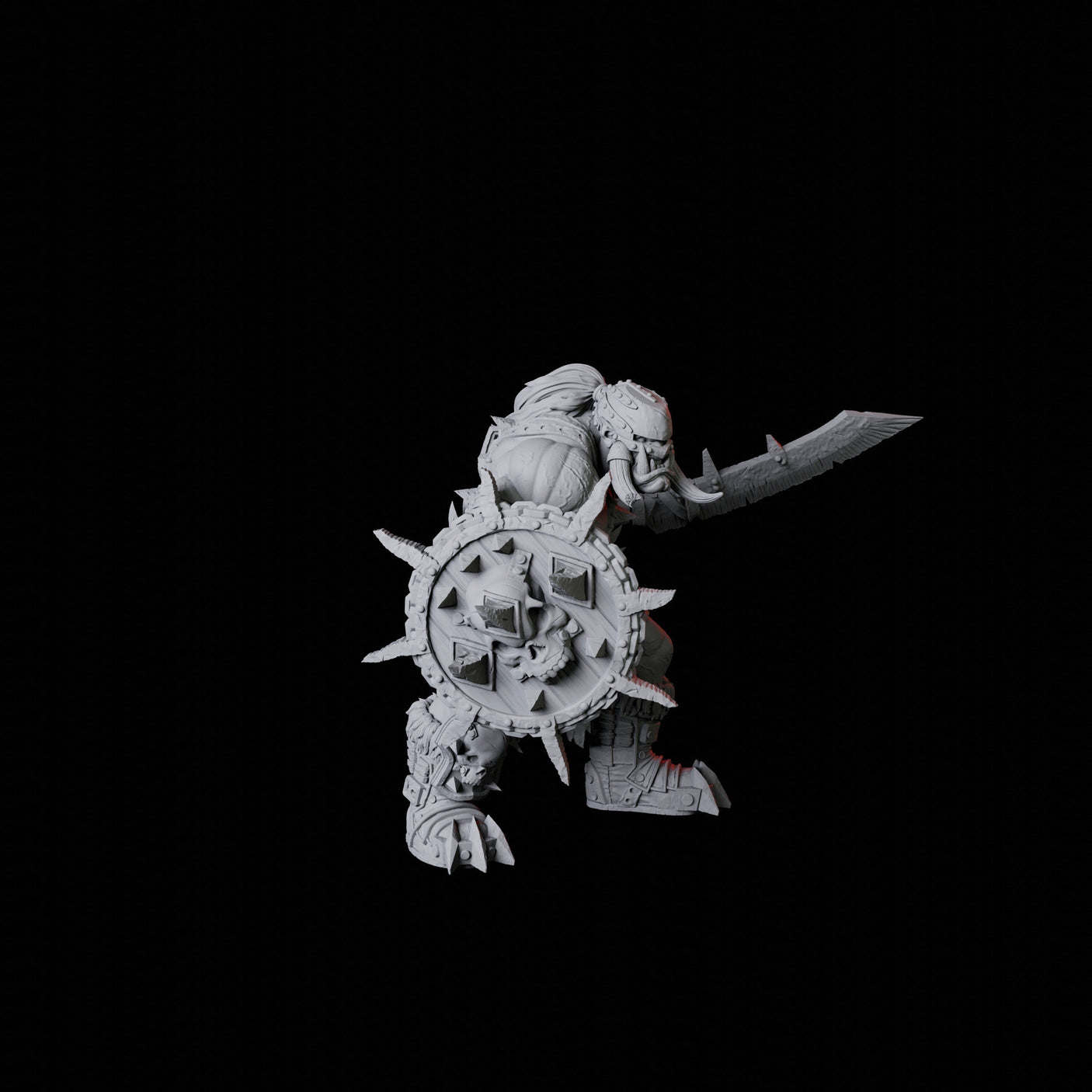 Orc Warrior D Miniature for Dungeons and Dragons, Pathfinder or other TTRPGs