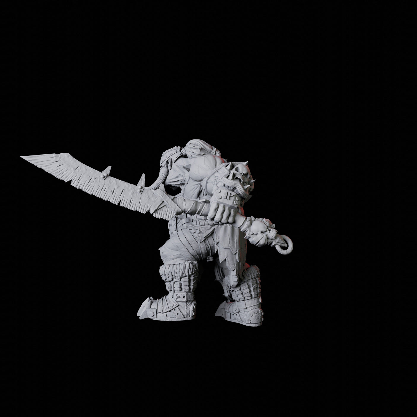Orc Warrior D Miniature for Dungeons and Dragons, Pathfinder or other TTRPGs