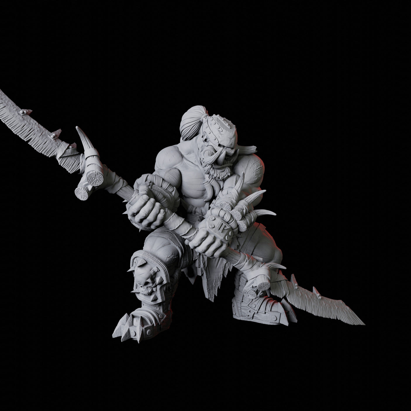 Orc Warrior F Miniature for Dungeons and Dragons, Pathfinder or other TTRPGs
