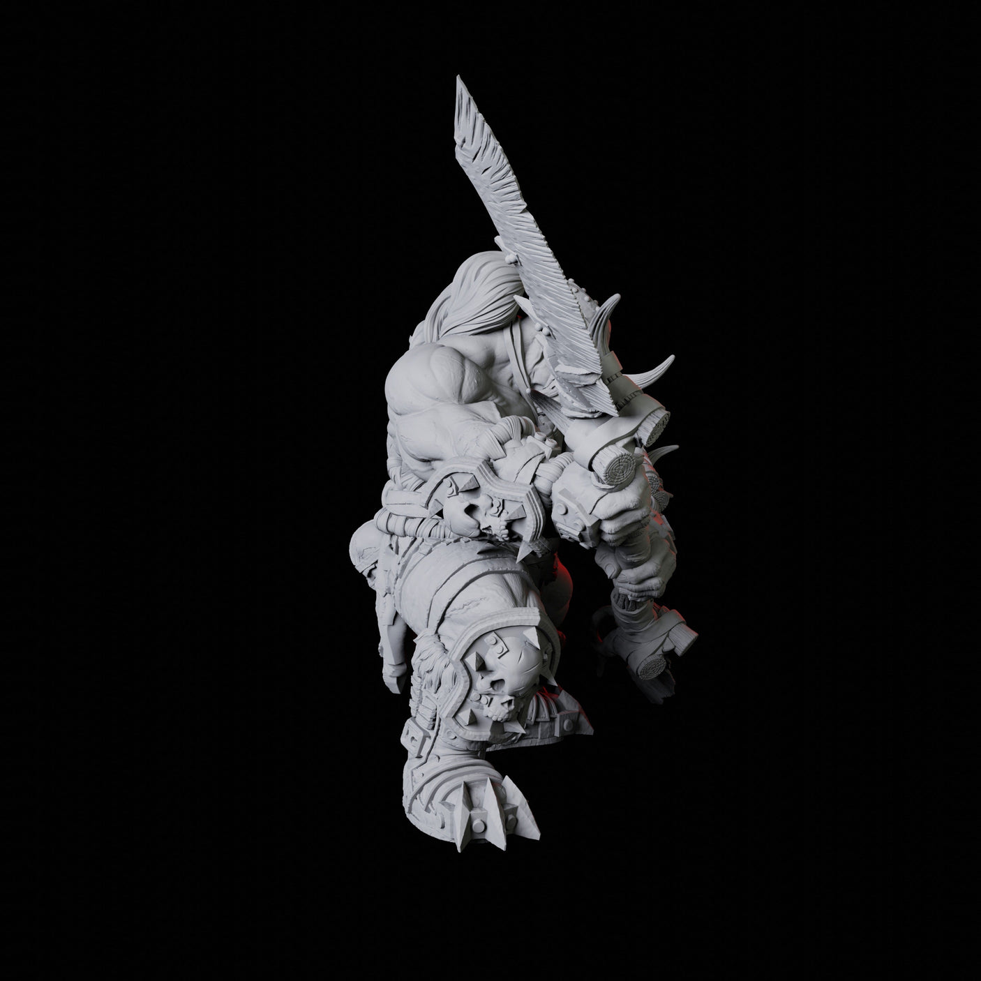 Orc Warrior F Miniature for Dungeons and Dragons, Pathfinder or other TTRPGs