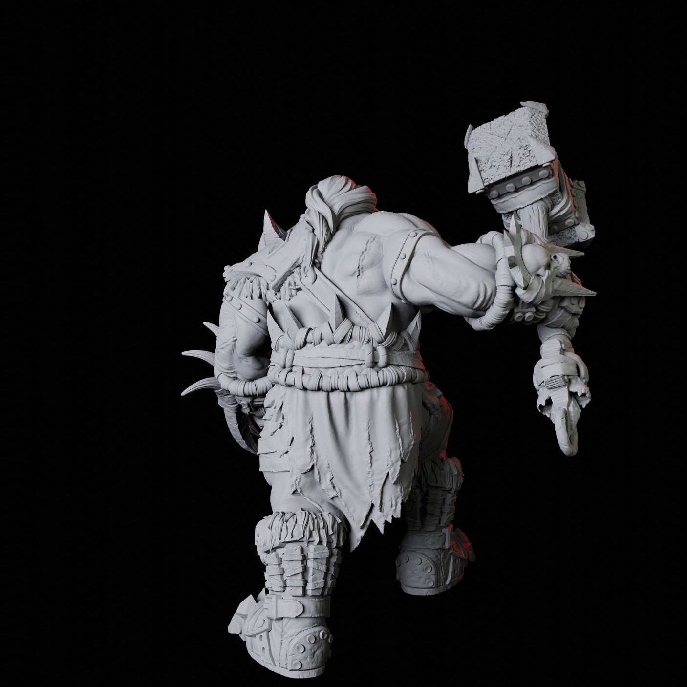 Orc Warrior I Miniature for Dungeons and Dragons, Pathfinder or other TTRPGs