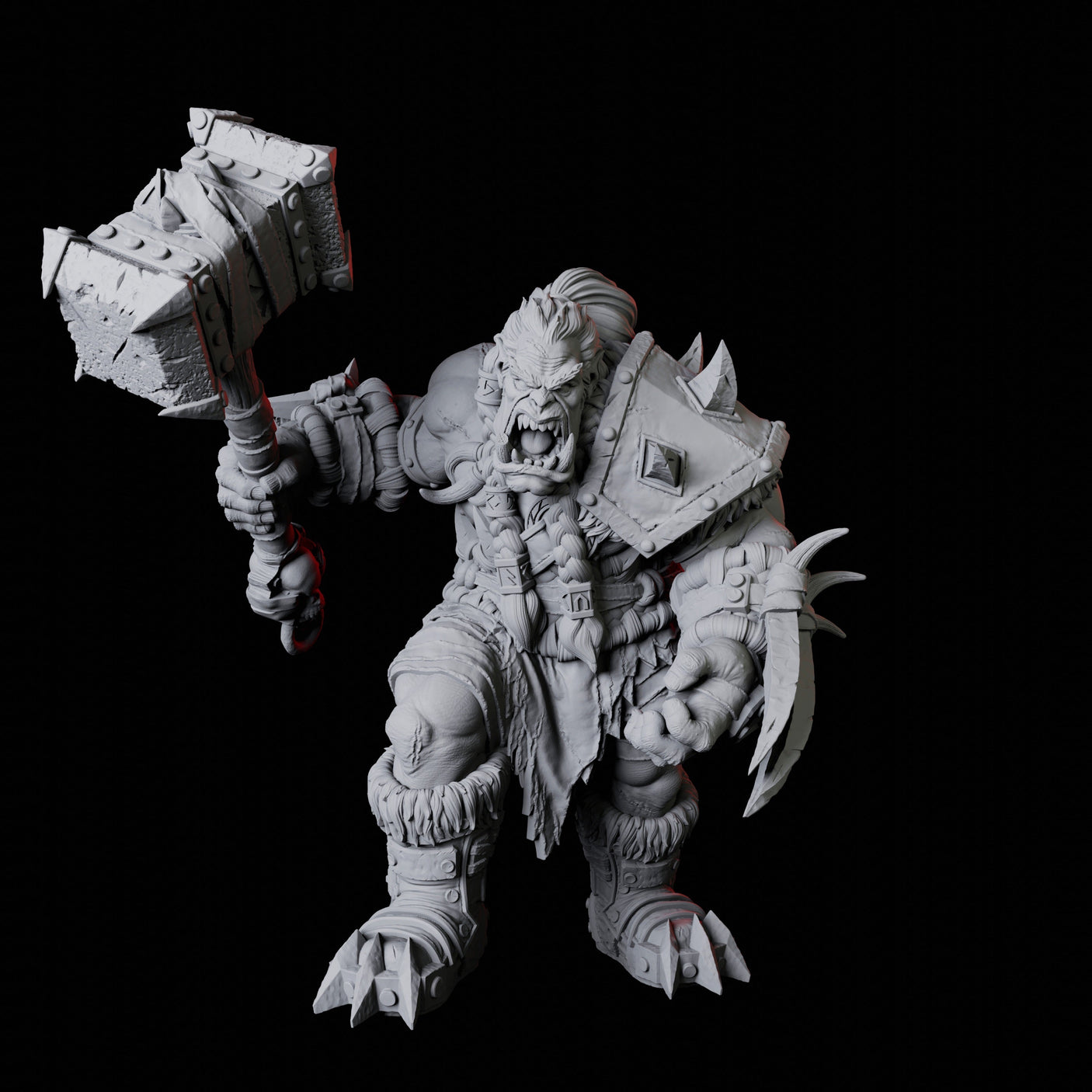 Orc Warrior I Miniature for Dungeons and Dragons, Pathfinder or other TTRPGs