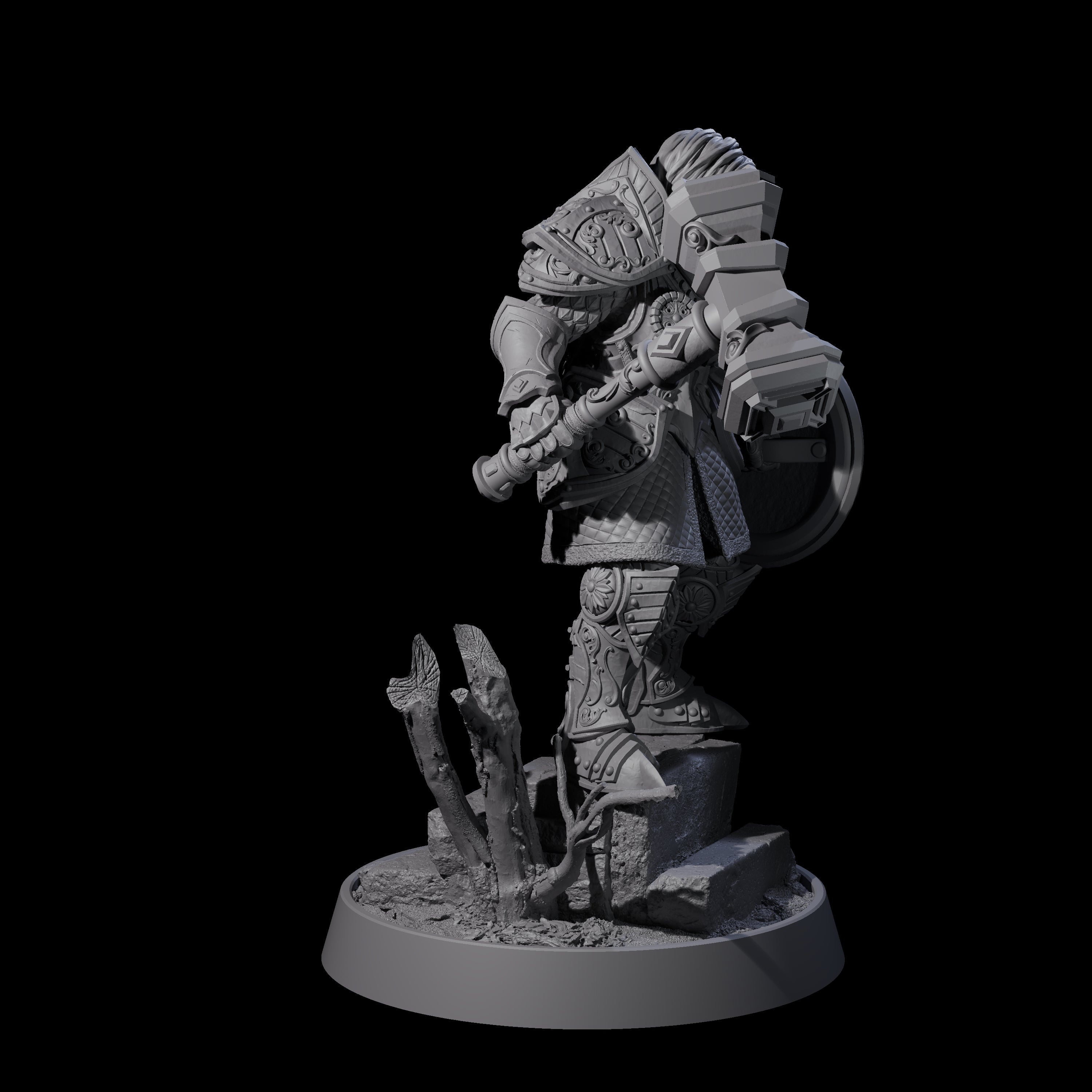 Ornate Palace Guard B Miniature for Dungeons and Dragons, Pathfinder or other TTRPGs