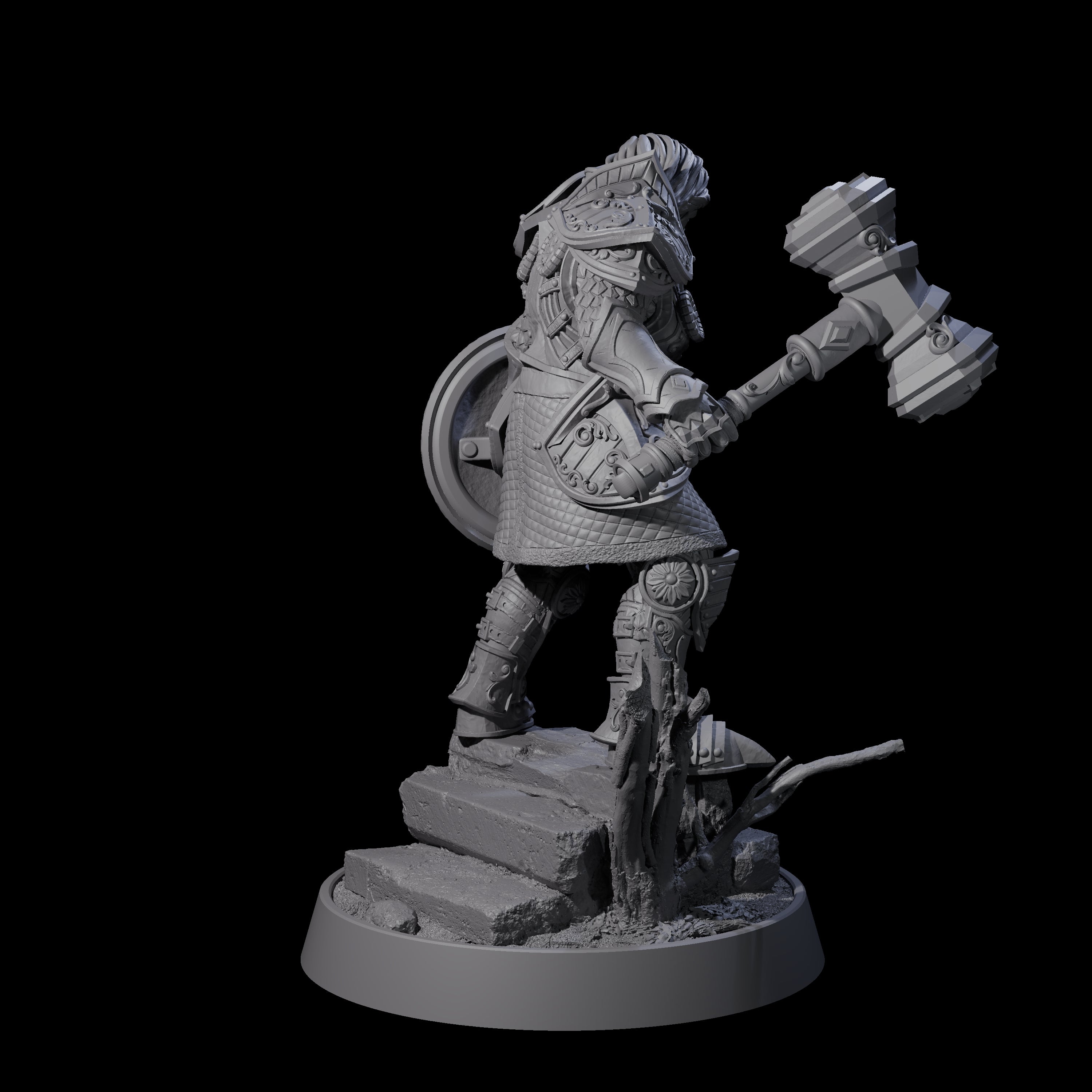 Ornate Palace Guard B Miniature for Dungeons and Dragons, Pathfinder or other TTRPGs