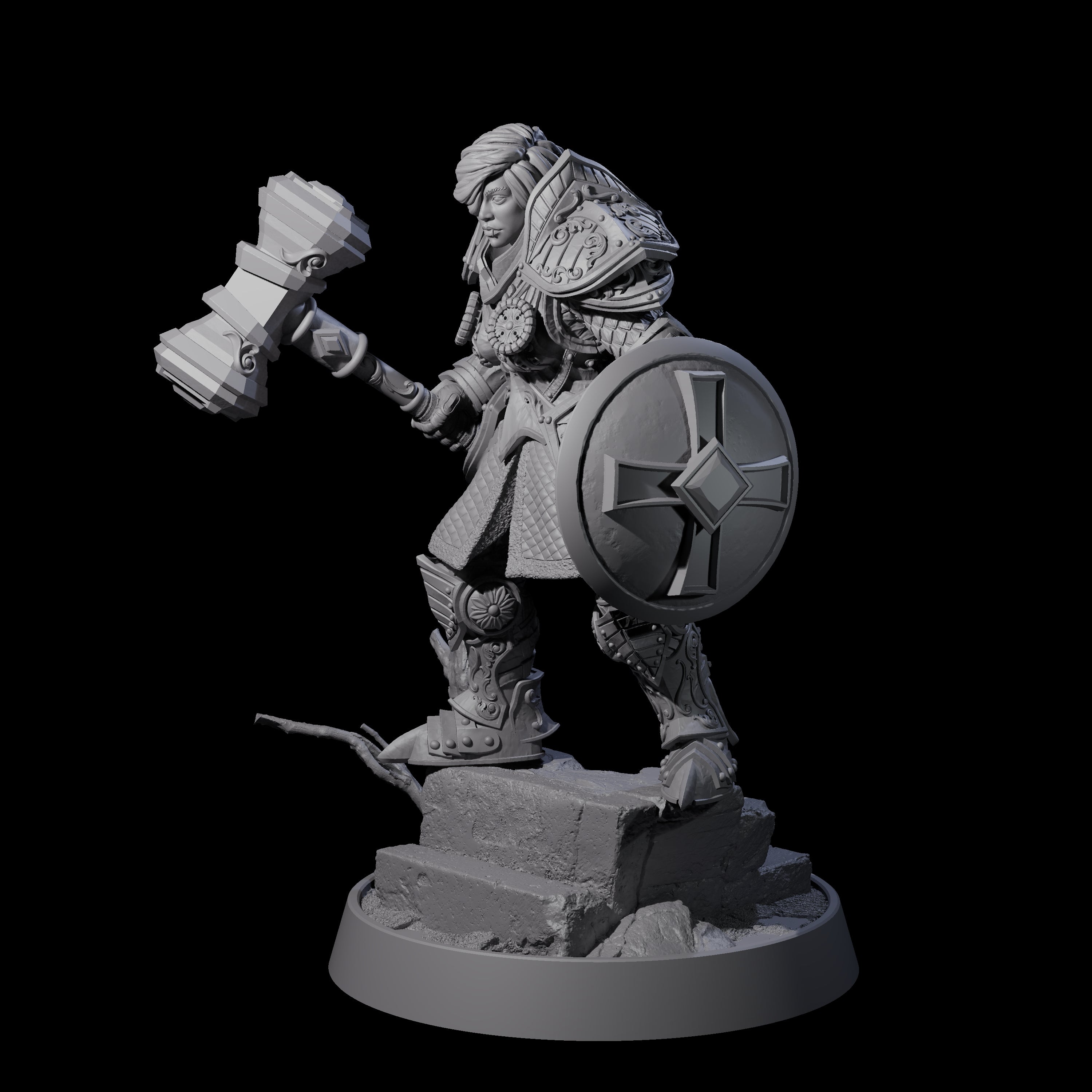 Ornate Palace Guard B Miniature for Dungeons and Dragons, Pathfinder or other TTRPGs