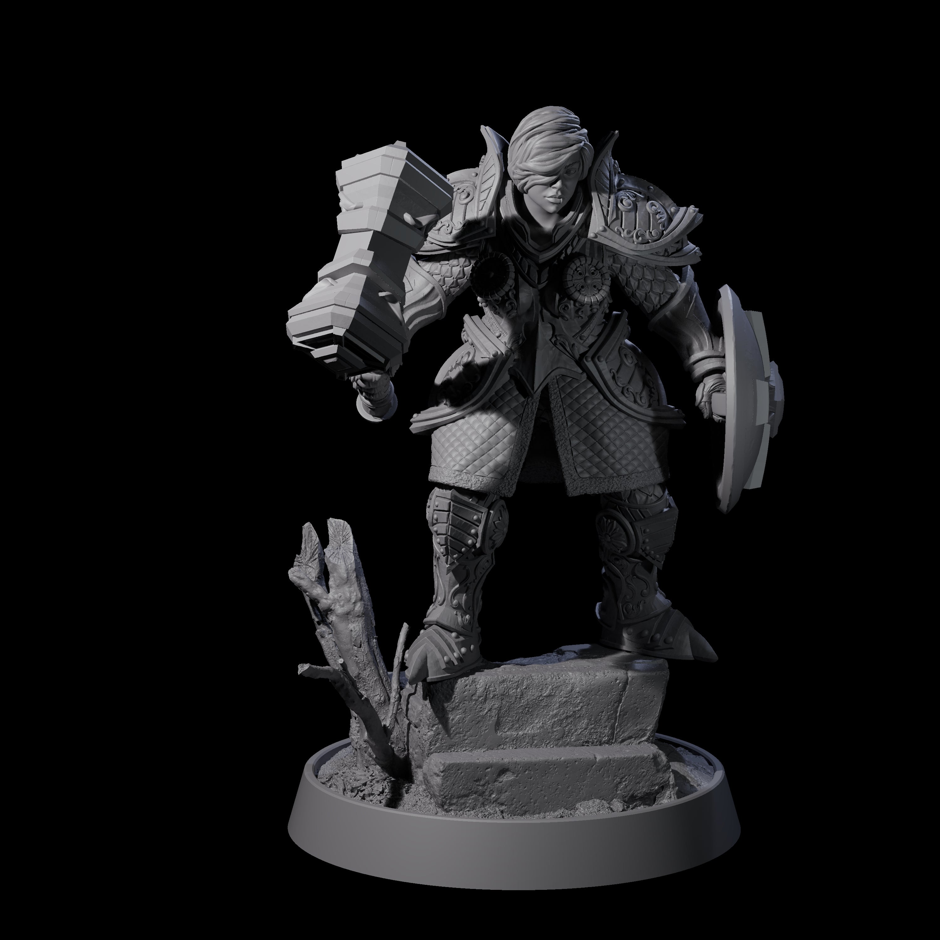 Ornate Palace Guard B Miniature for Dungeons and Dragons, Pathfinder or other TTRPGs