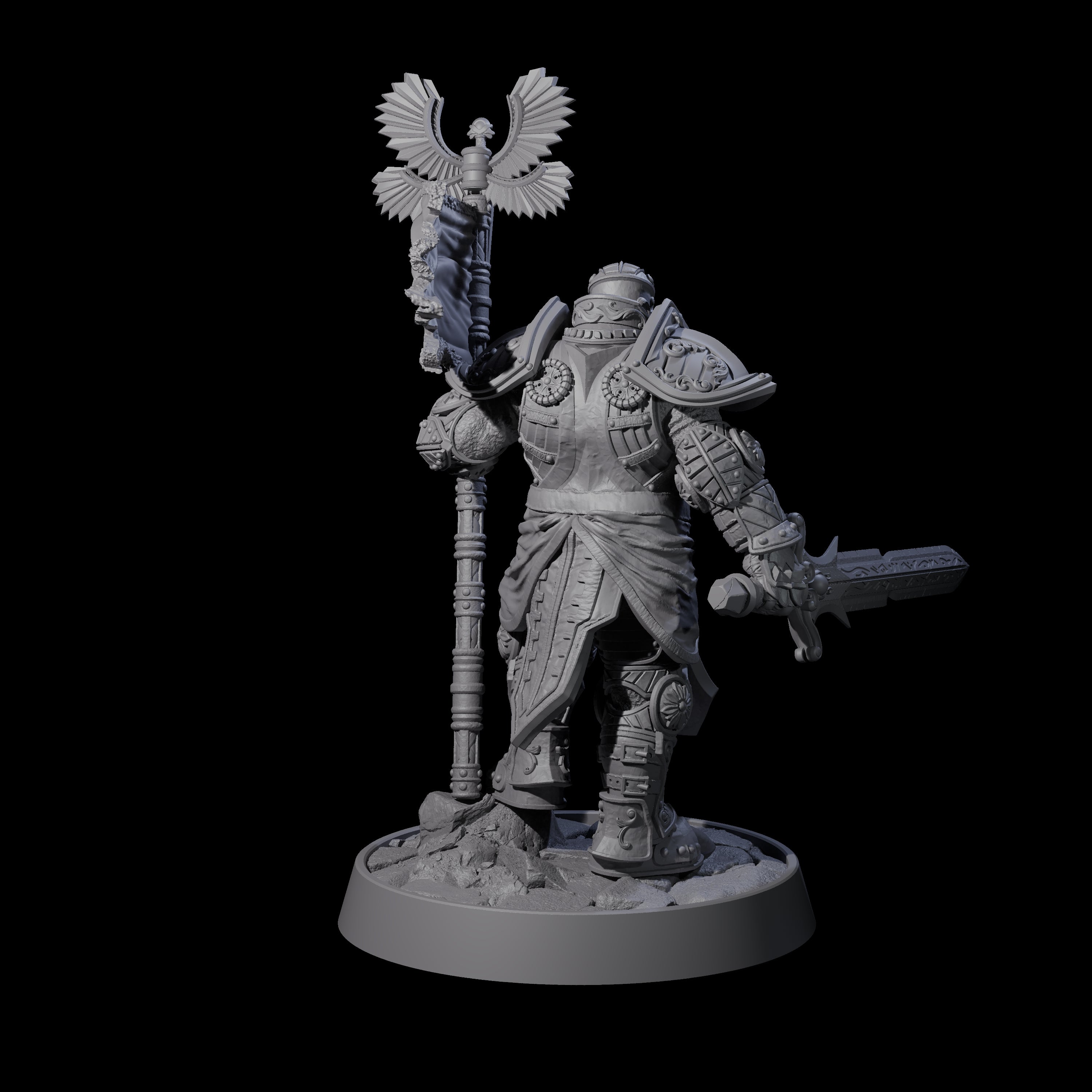 Ornate Palace Guard C Miniature for Dungeons and Dragons, Pathfinder or other TTRPGs