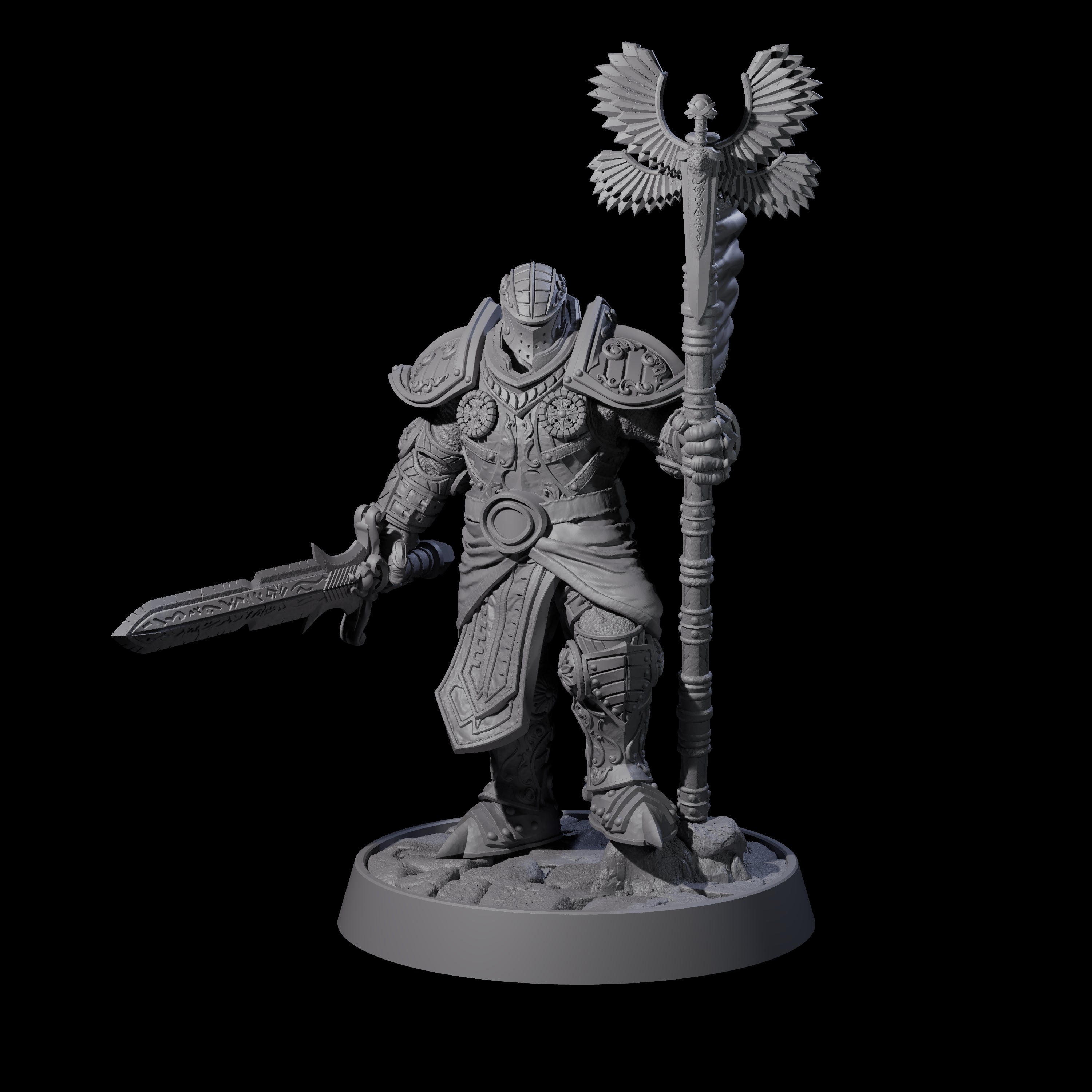 Ornate Palace Guard C Miniature for Dungeons and Dragons, Pathfinder or other TTRPGs