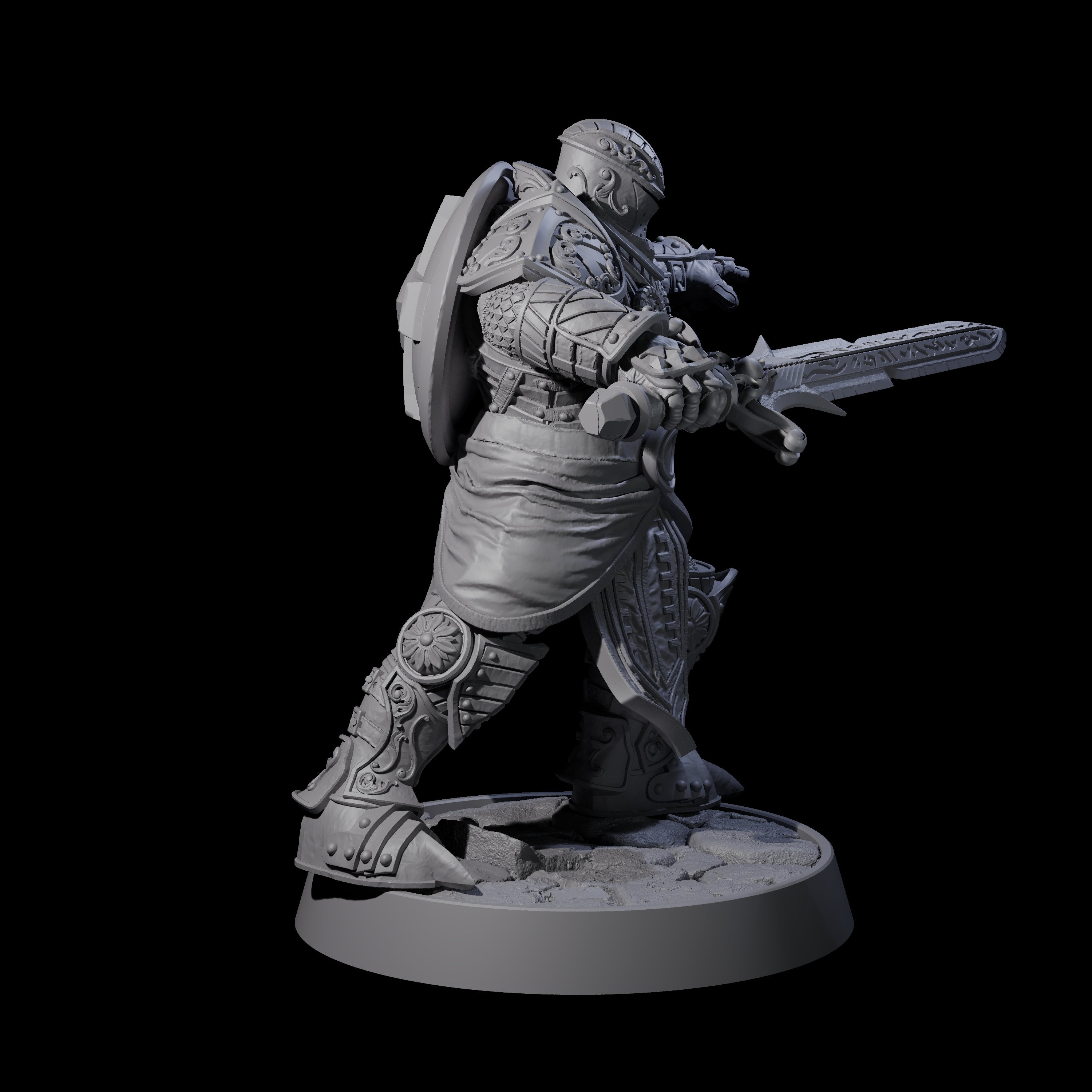 Ornate Palace Guard D Miniature for Dungeons and Dragons, Pathfinder or other TTRPGs