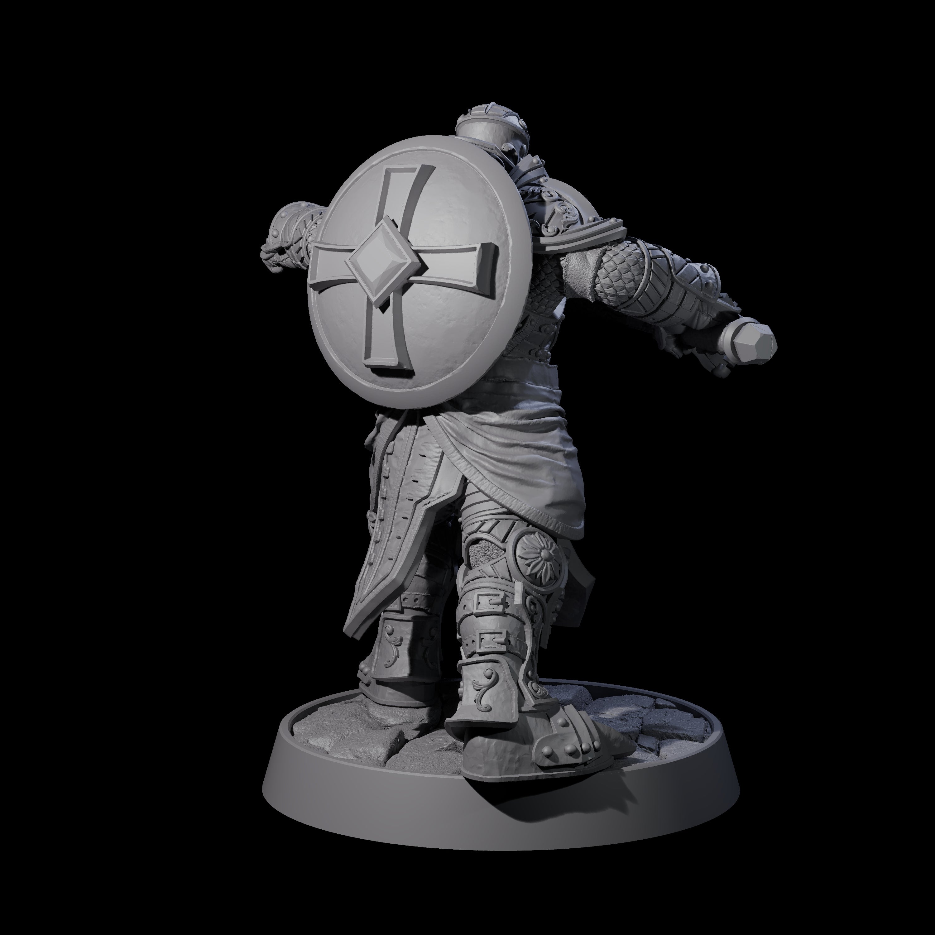 Ornate Palace Guard D Miniature for Dungeons and Dragons, Pathfinder or other TTRPGs